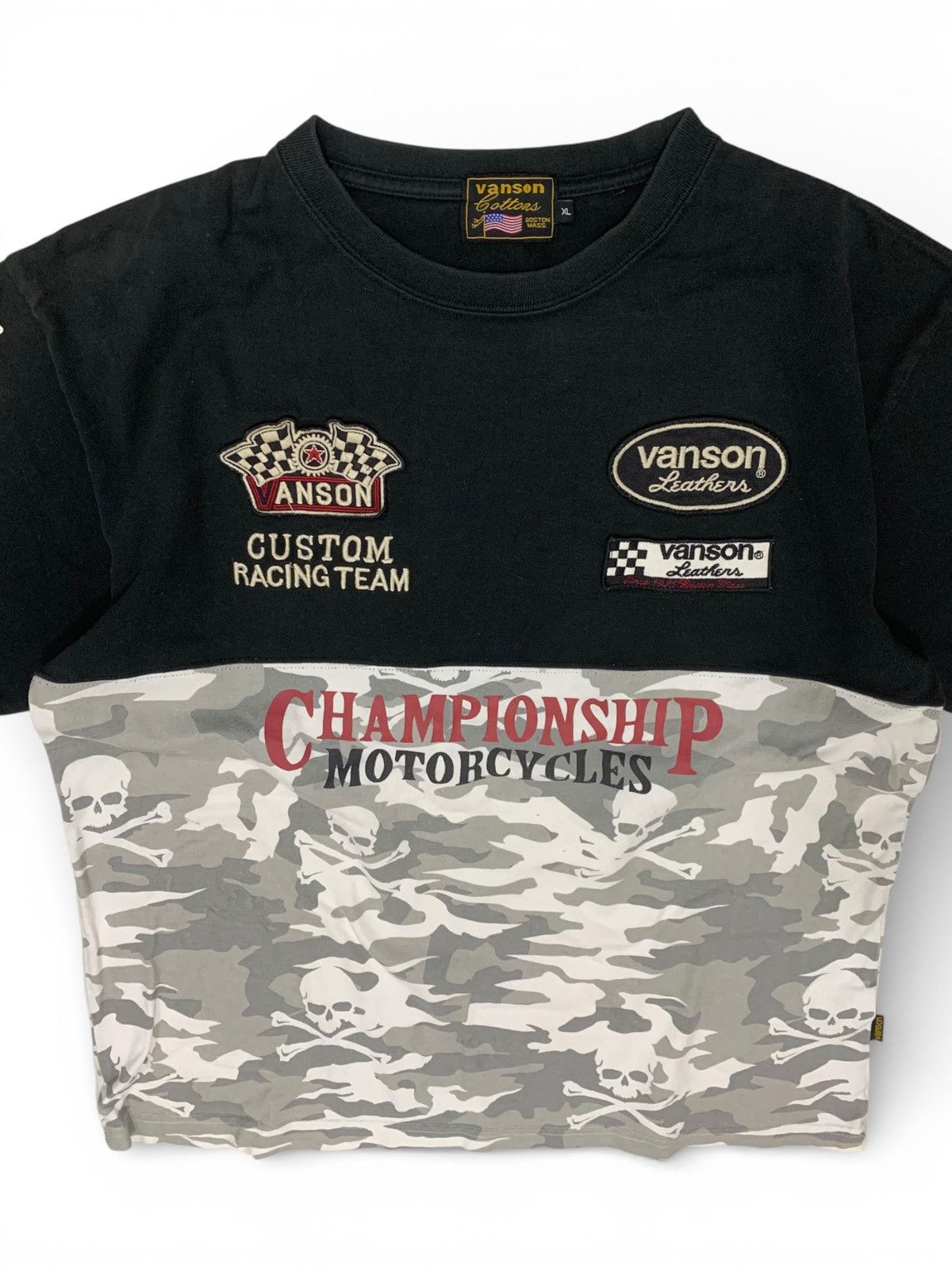 Vanson Leathers Vanson Leathers Championship Motorcycle Crazy Backhit Tee Size US L / EU 52-54 / 3 - 2 Thumbnail