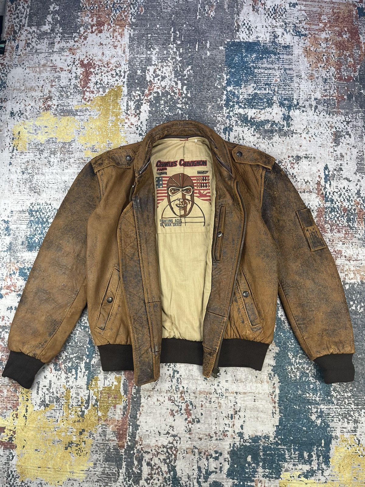 Vintage Charles Chevignon Paris Old Flight Jackets