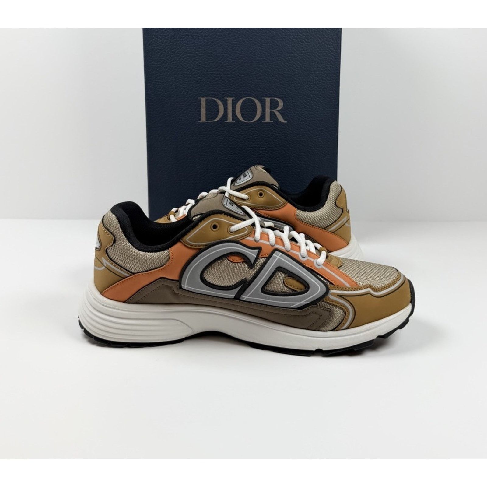 Dior Size 43EU/10US - Dior B30 Brown Orange Sneakers Size US 10 / EU 43 - 5 Thumbnail