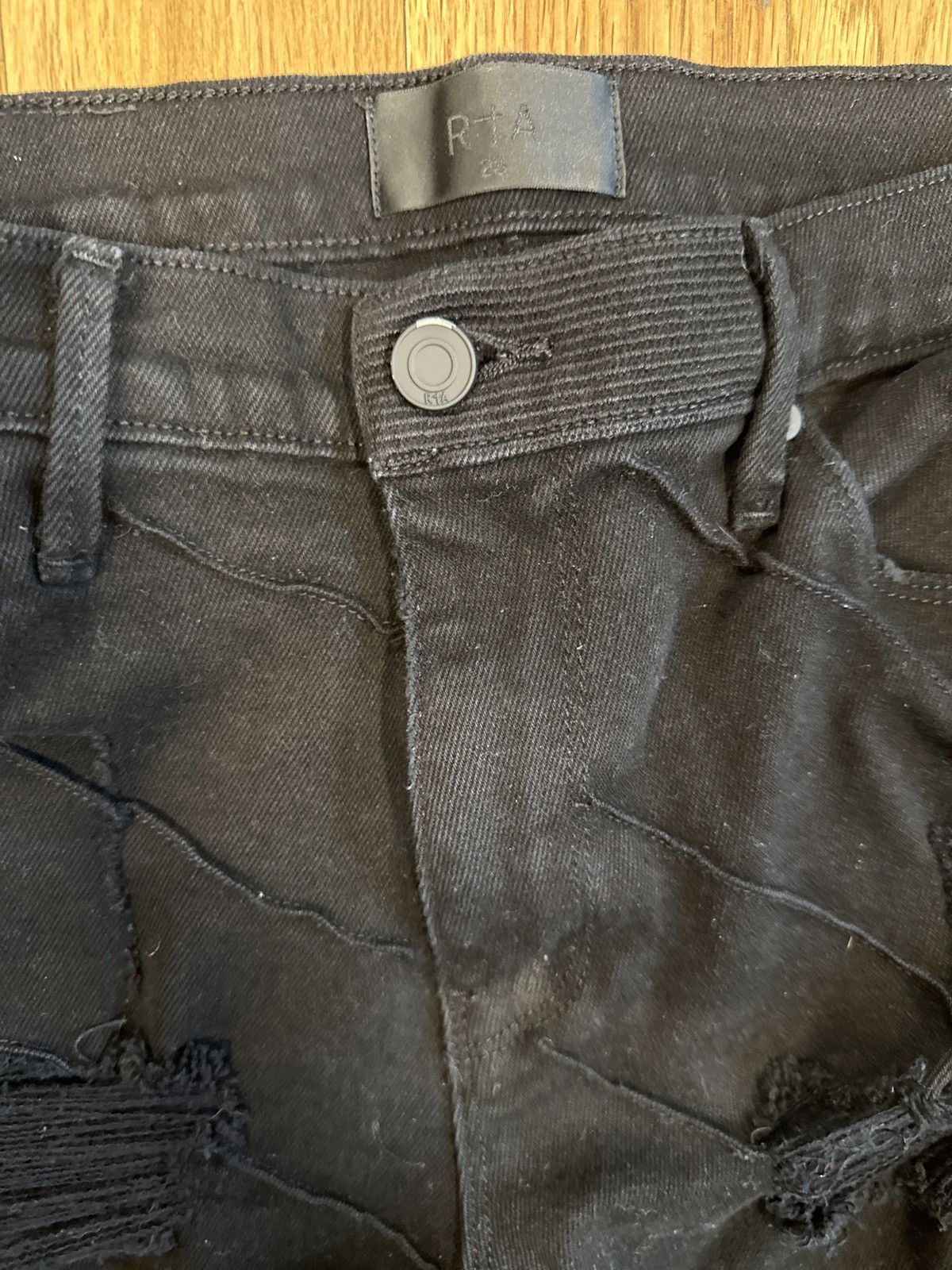 Rta RTA Bevel Distressed Black Denim Jeans Size 28 Size US 28 / EU 44 - 4 Thumbnail