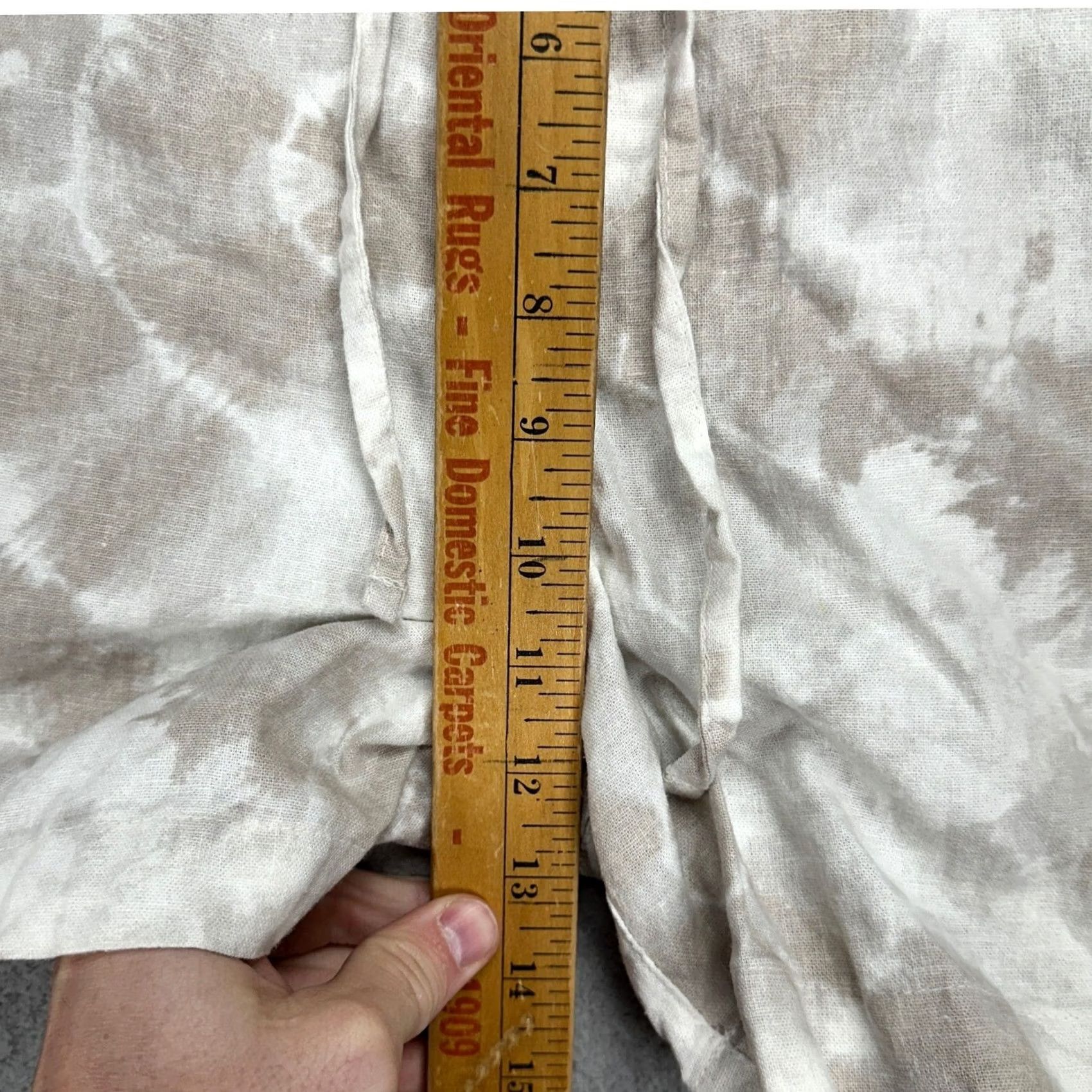 Old Navy Old Navy Womens Pull On Shorts Large Tan White Tie-Dye Casual Linen Blend NEW Size 36" / US 14 / IT 50 - 7 Thumbnail