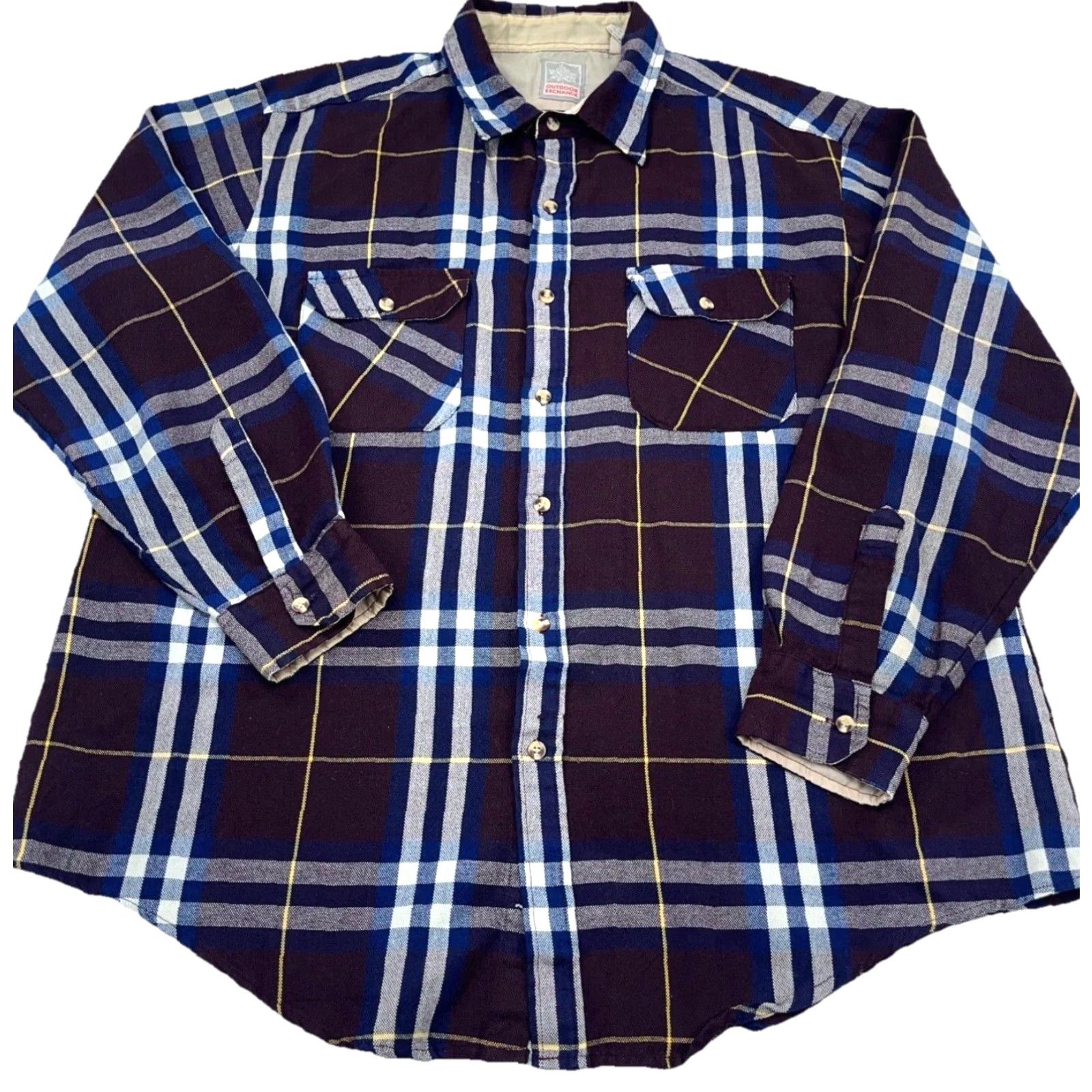 Vintage VINTAGE Outdoor Exchange Shirt Men XL Purple Plaid Button Up 80s Acrylic Flannel Size US XL / EU 56 / 4 - 2 Thumbnail
