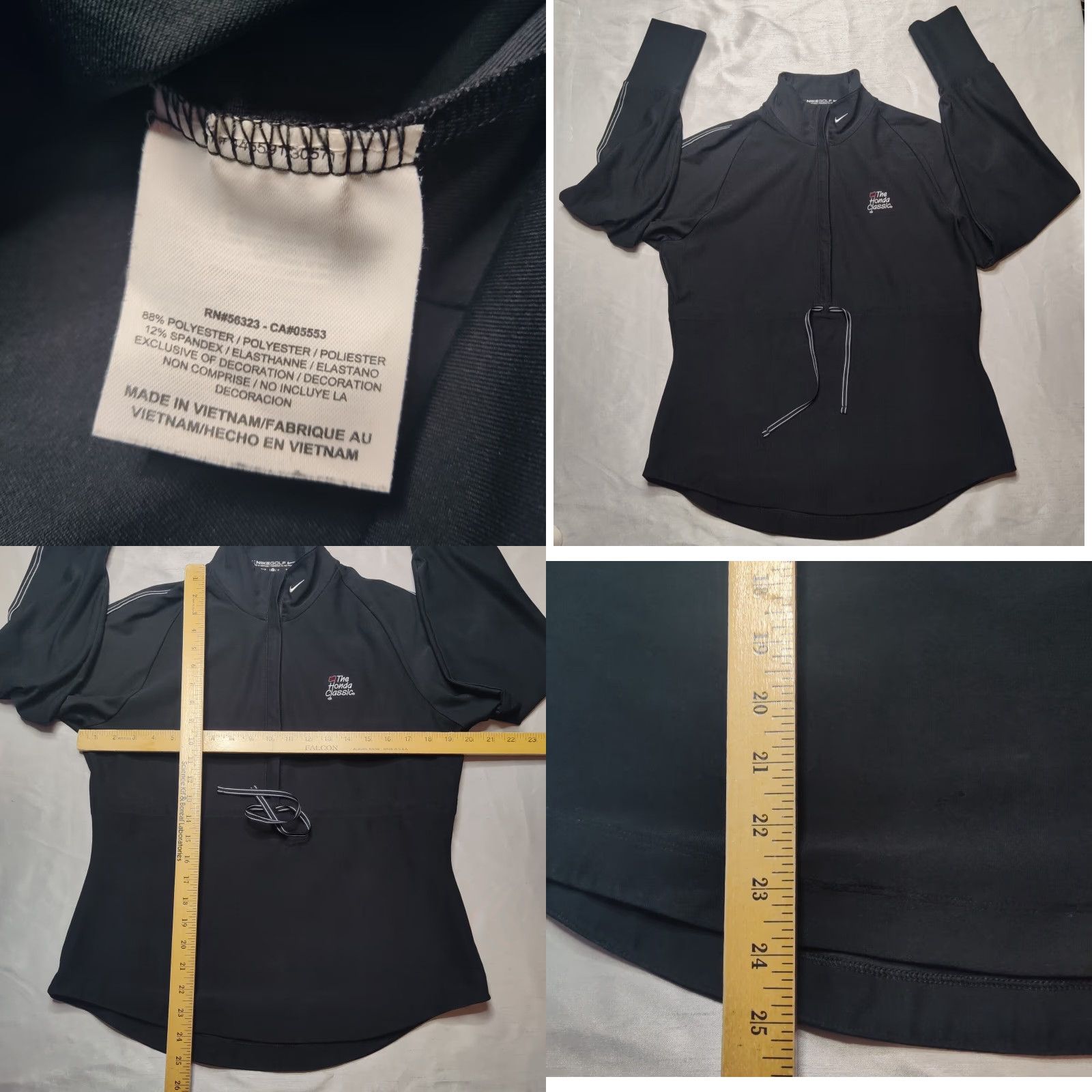 Nike NIKE GOLF THE HONDA CLASSIC Women DRI-FIT 1/2 Zip Black Pullover Size M / US 6-8 / IT 42-44 - 8 Thumbnail