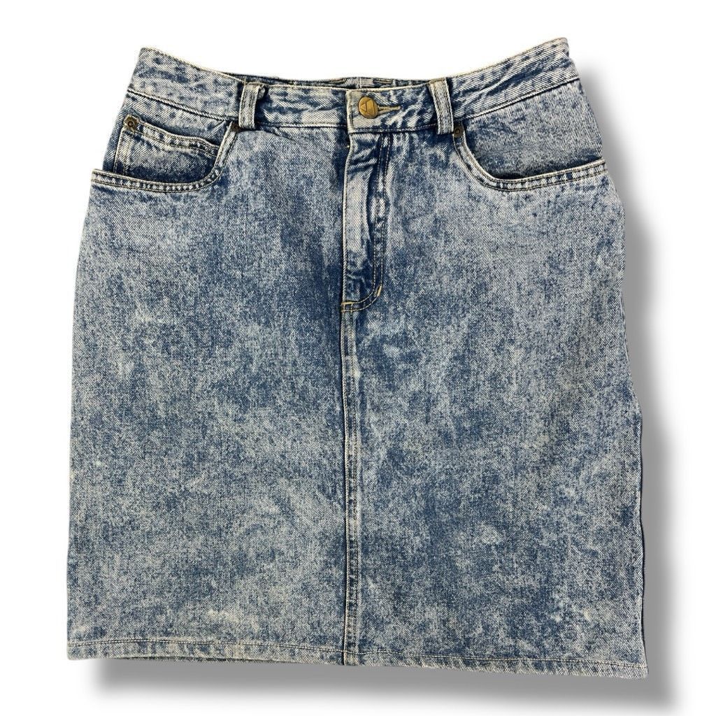 Liz Claiborne Vintage Liz Wear Acid Wash Denim Skirt Size 10 Size 32" / US 10 / IT 46 - 1 Thumbnail