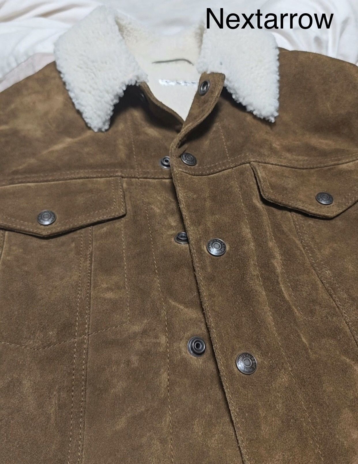 Saint Laurent Paris × Yves Saint Laurent Saint Laurent Men's Brown Lamb Wool Corduroy Short Jacket Size US M / EU 48-50 / 2 - 2 Thumbnail