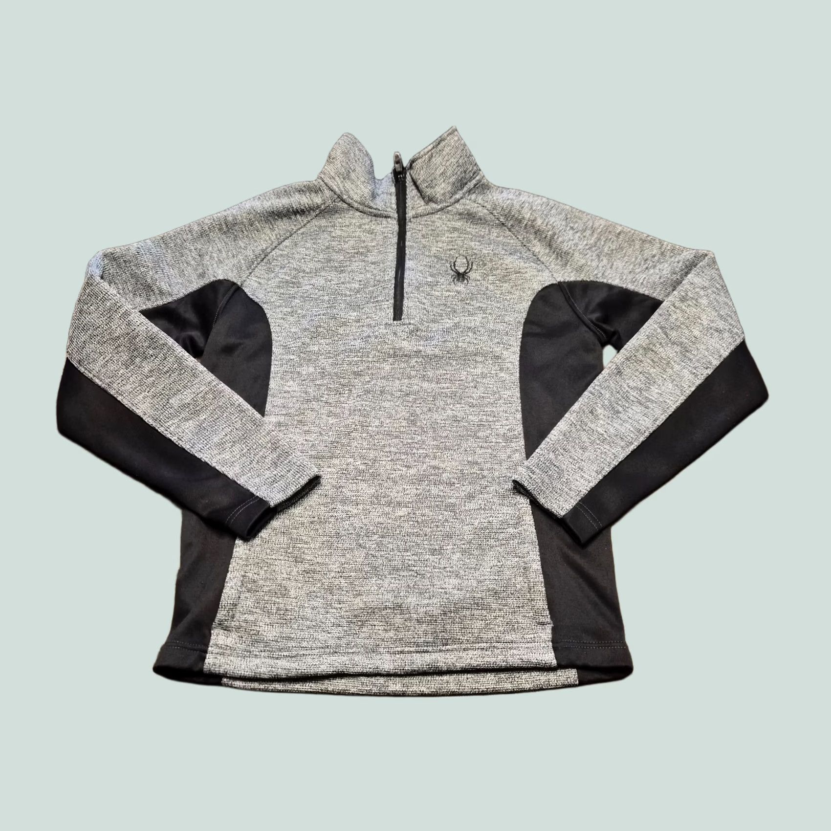 Spyder Spyder Sweater Mens Medium Gray Core Knit 1/4 Zip Mock Neck Ski Pullover G151 Size US M / EU 48-50 / 2 - 1 Thumbnail