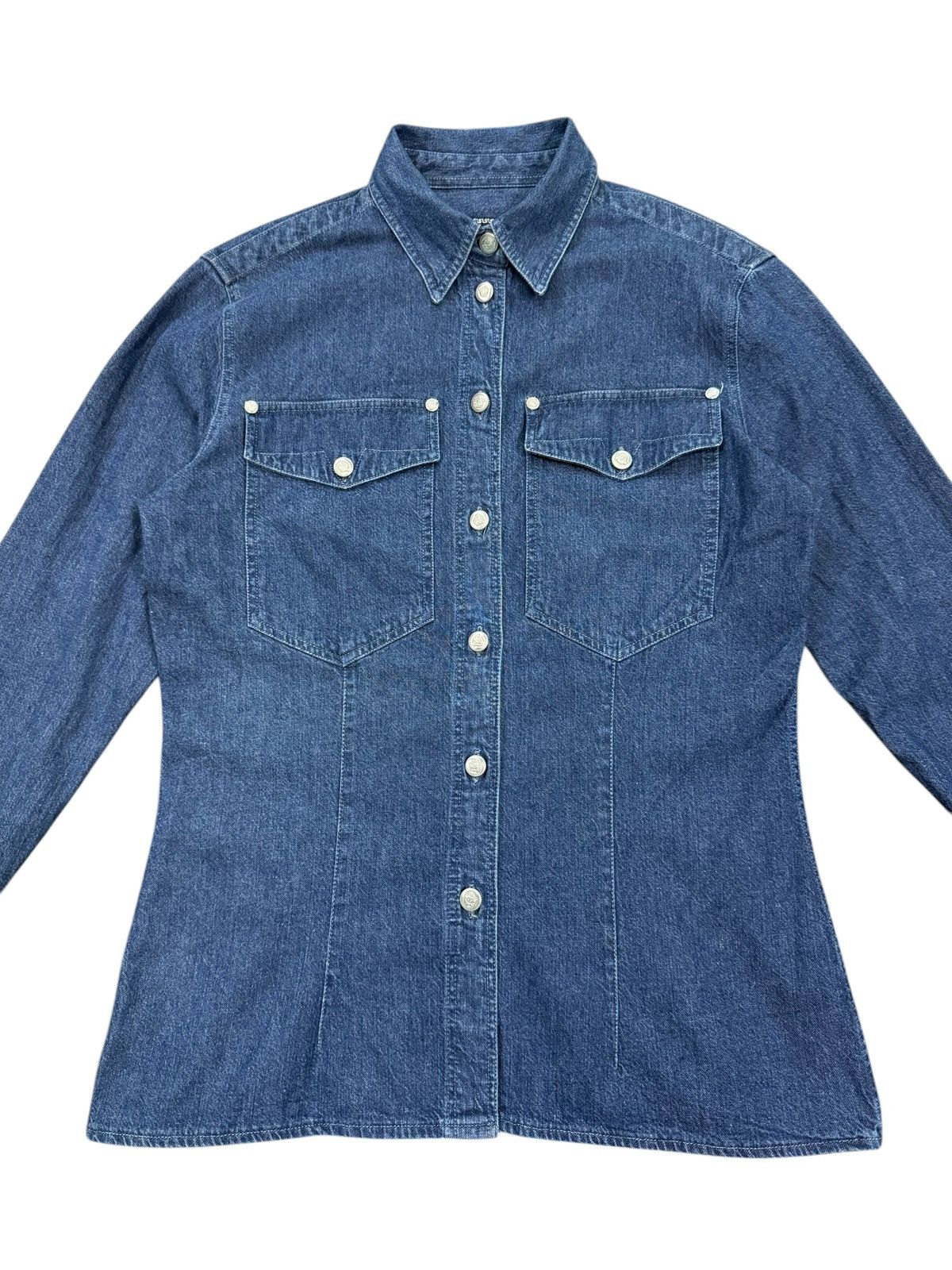 Versace RARE VERSACE WESTERN DENIM SHIRT Size S / US 4 / IT 40 - 6 Thumbnail