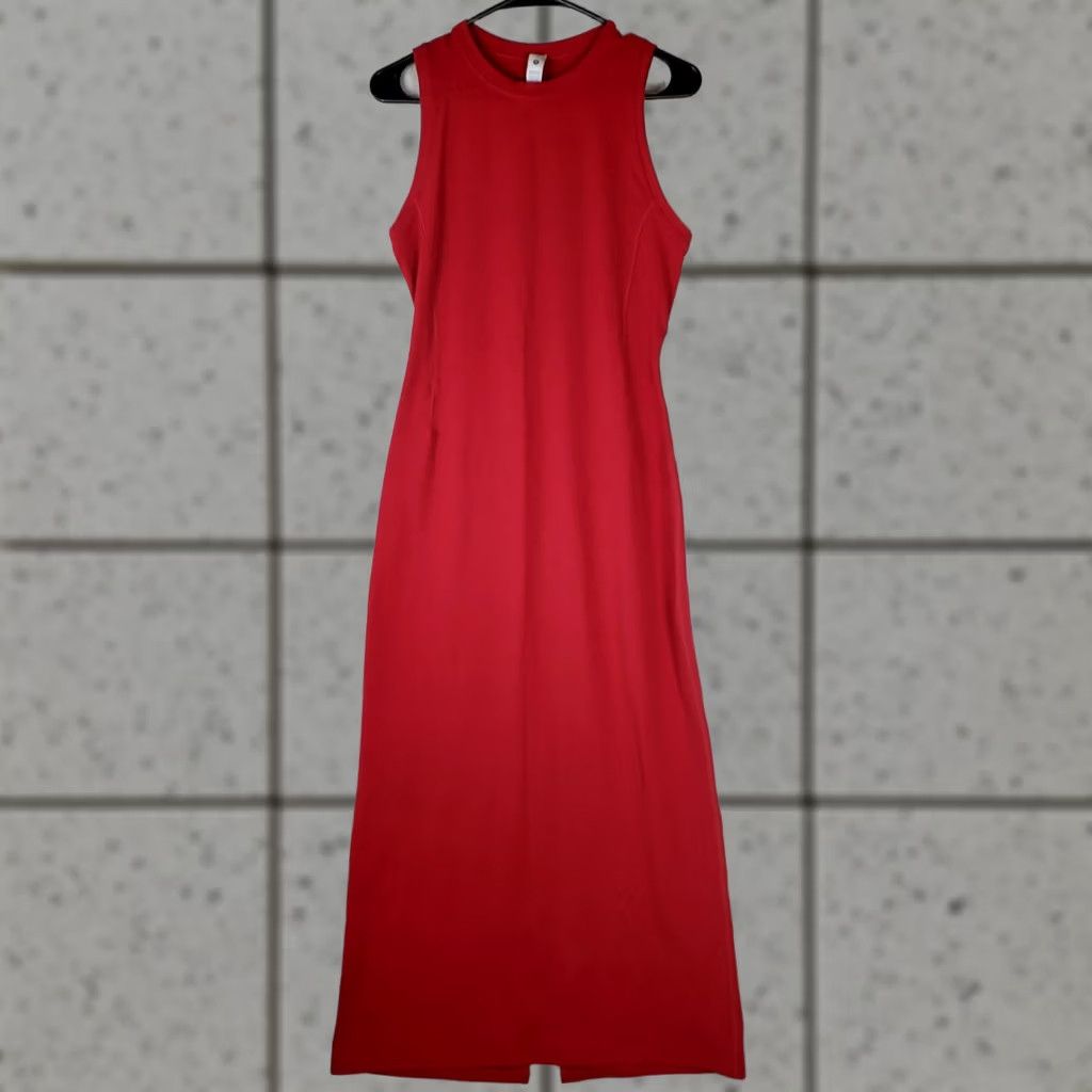 Lululemon Lululemon All Aligned Midi Dress Womens 6 Red Nulu Sleeveless NWT Size M / US 6-8 / IT 42-44 - 1 Thumbnail