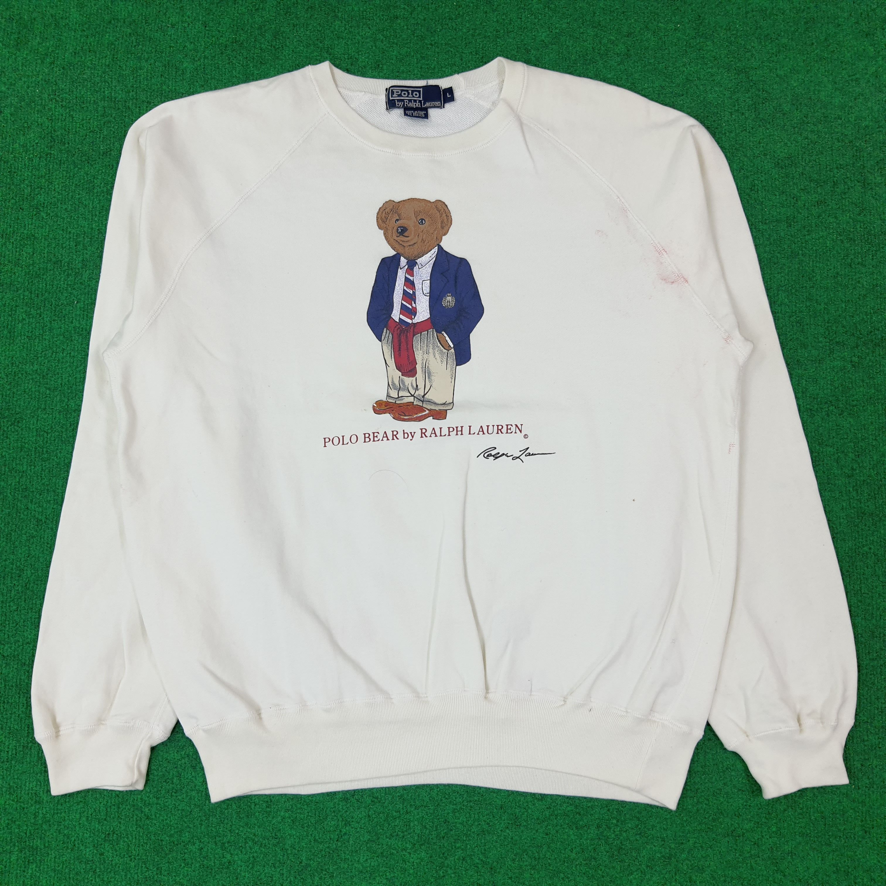 Polo Ralph Lauren Vintage Polo Bear by Ralph Lauren Sweatshirt C241N4 Size US L / EU 52-54 / 3 - 1 Thumbnail