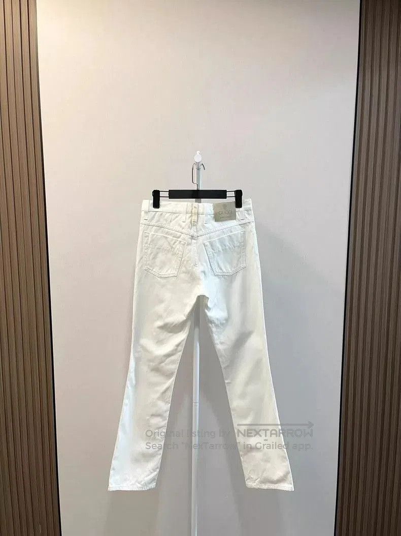 Gucci Gucci White Metal GG Casual Jeans. Size US 44 / EU 60 - 2 Thumbnail