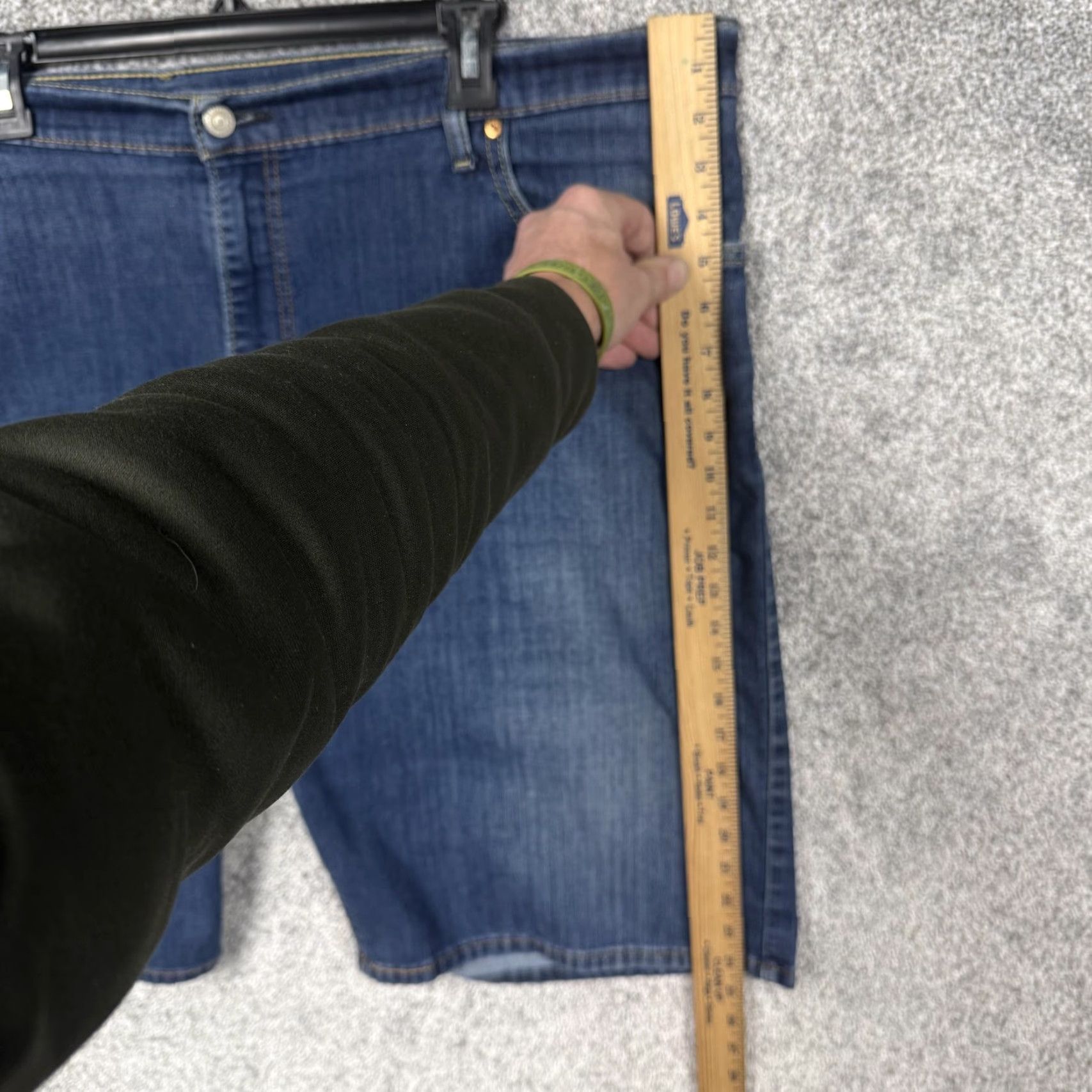 Levi's Levi's 569 Loose Straight Denim Shorts Men 48 Dark Wash Bermuda Jorts Stretch Pockets 5-Pocket Denim Casual 90s Mens Size US 32 / EU 48 - 3 Thumbnail