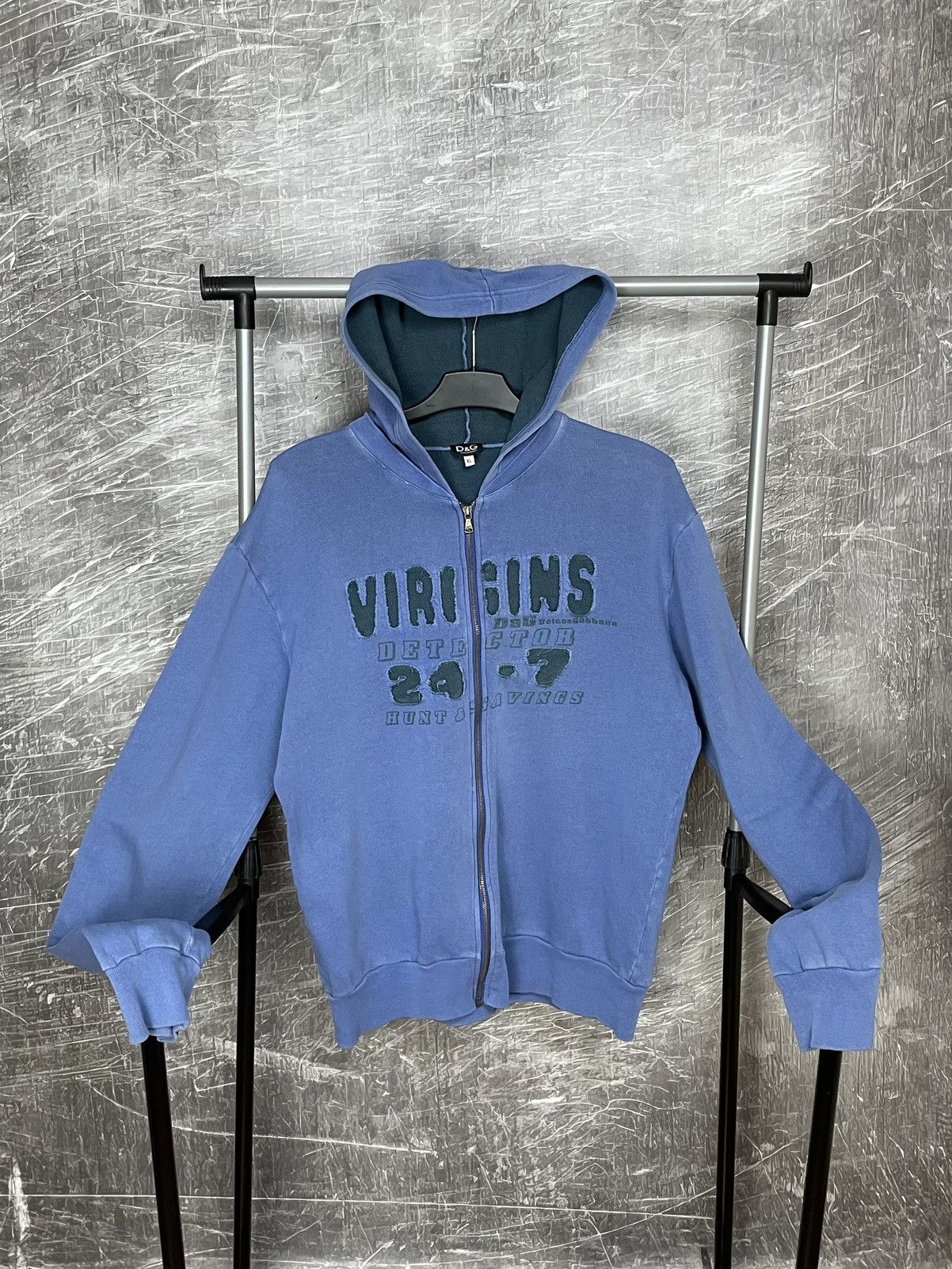 Dolce & Gabbana DOLCE GABBANA “VIRGINS DETECTOR 24/7” VINTAGE ZIP HOODIE Size US XL / EU 56 / 4 - 4 Thumbnail