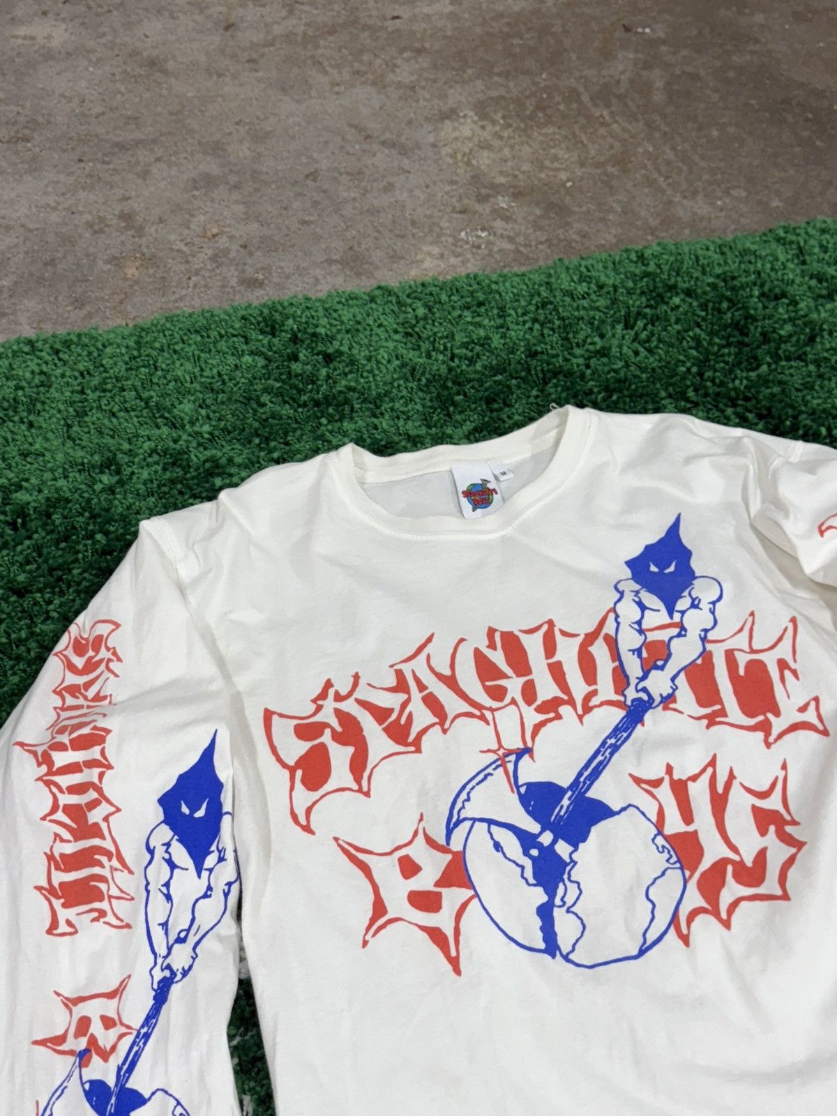 Spaghetti Boys RARE Spaghetti Boys Executioner White Long Sleeve Asspizza Size US M / EU 48-50 / 2 - 2 Thumbnail