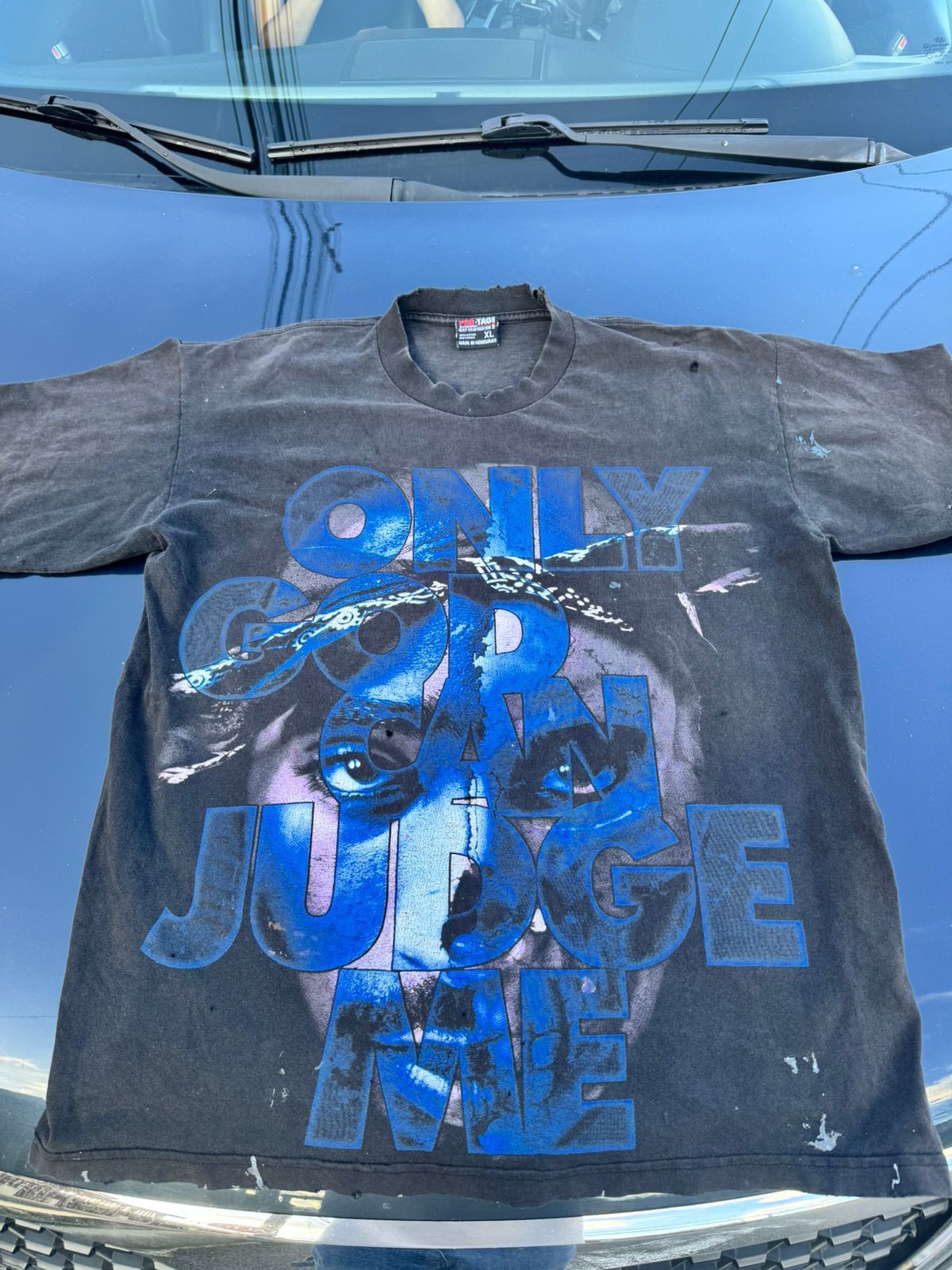 Rap Tees × Vintage Vintage Tupac Shakur 2Pac faded & distressed rare tee Size US L / EU 52-54 / 3 - 1 Thumbnail