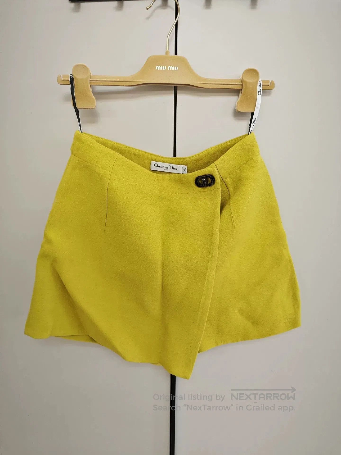 Dior Christian Dior Yellow CD Buckle Culottes. Size 35" - 1 Thumbnail
