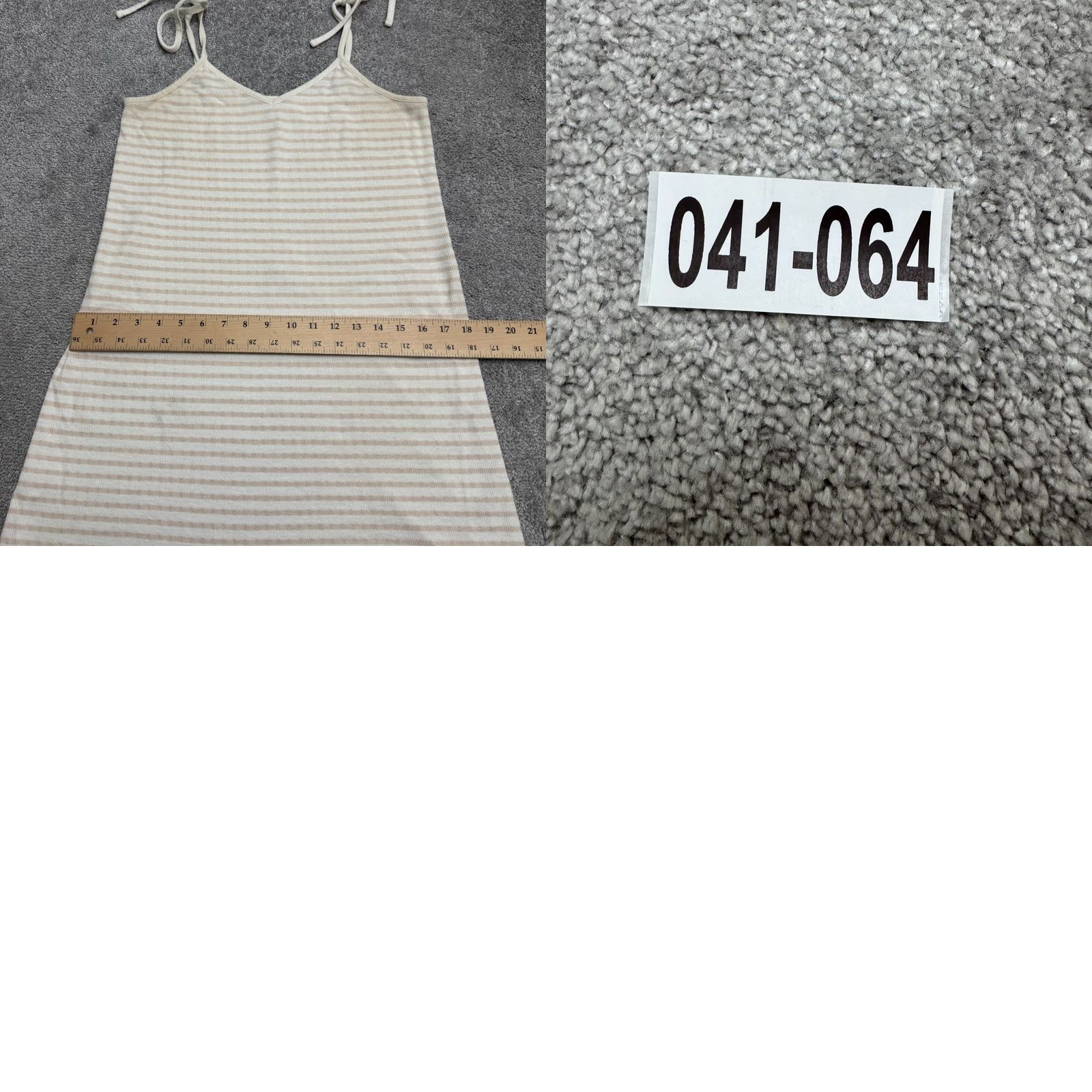 Madewell Madewell Striped Knit Cami Tank Dress Women Small Beige Tie Strap Stretch Dress Tank Style Sleeveless Slim Casual Summer Beig e Size S / US 4 / IT 40 - 9 Thumbnail