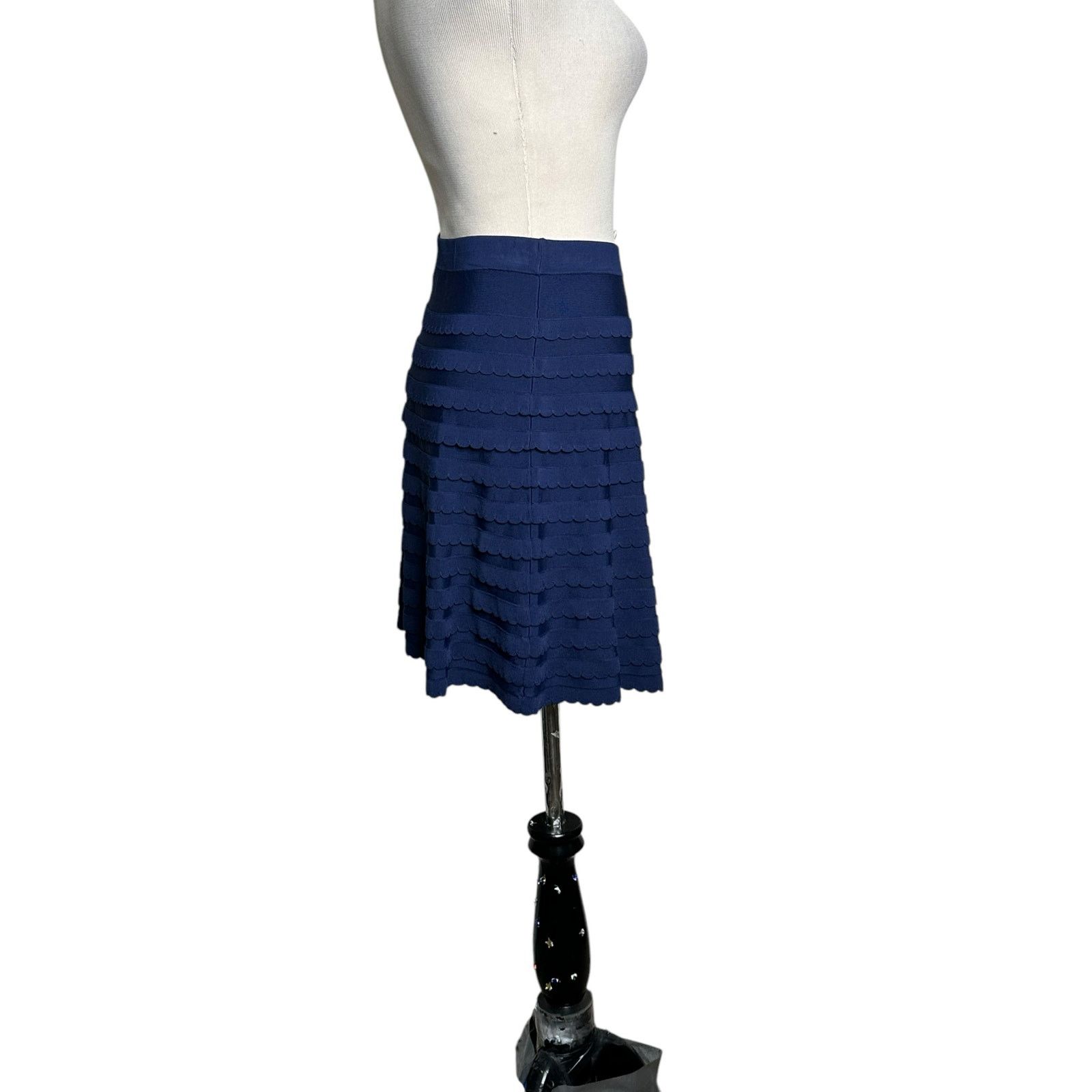 Lilly Pulitzer Lilly Pulitzer Scalloped Tiered A-Line Knit Skirt Size Small Size 34" / US 12 / IT 48 - 6 Thumbnail