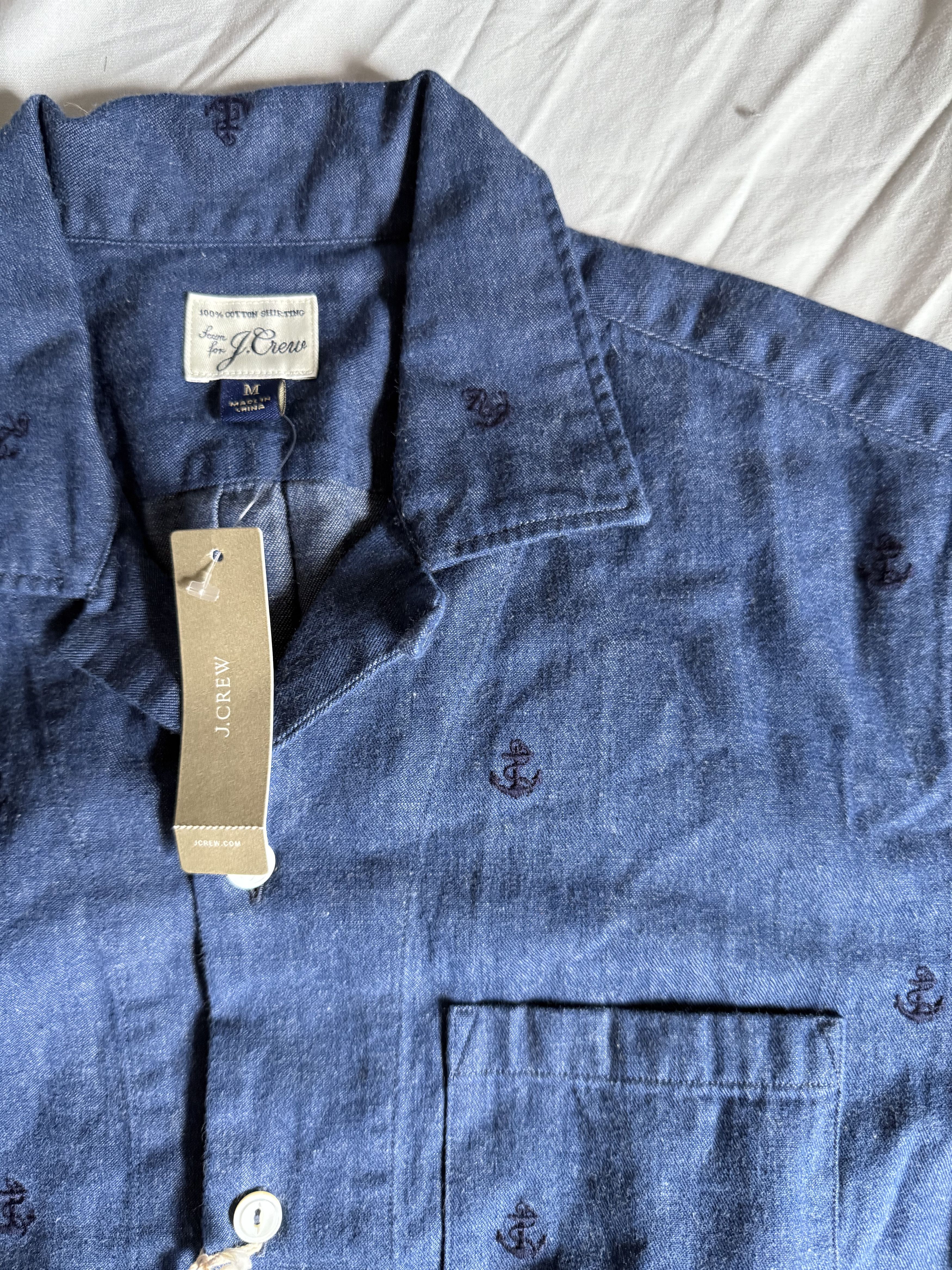 J.Crew J. Crew anchor stitch indigo chambray S/S Button Up Shirt Size US M / EU 48-50 / 2 - 1 Thumbnail