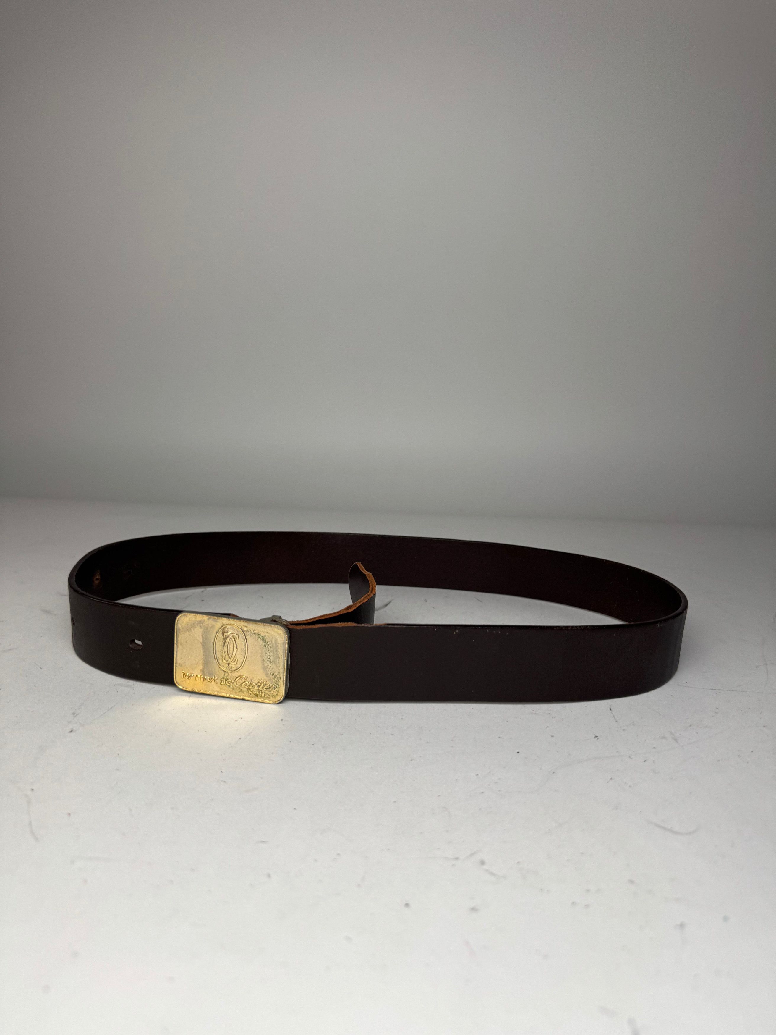 Cartier Vintage Leather Belt Brown Size ONE SIZE - 1 Thumbnail