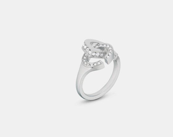 Dior o1w1db11224 Size: OS / CD Lock Ring in Silver Size ONE SIZE - 1 Thumbnail