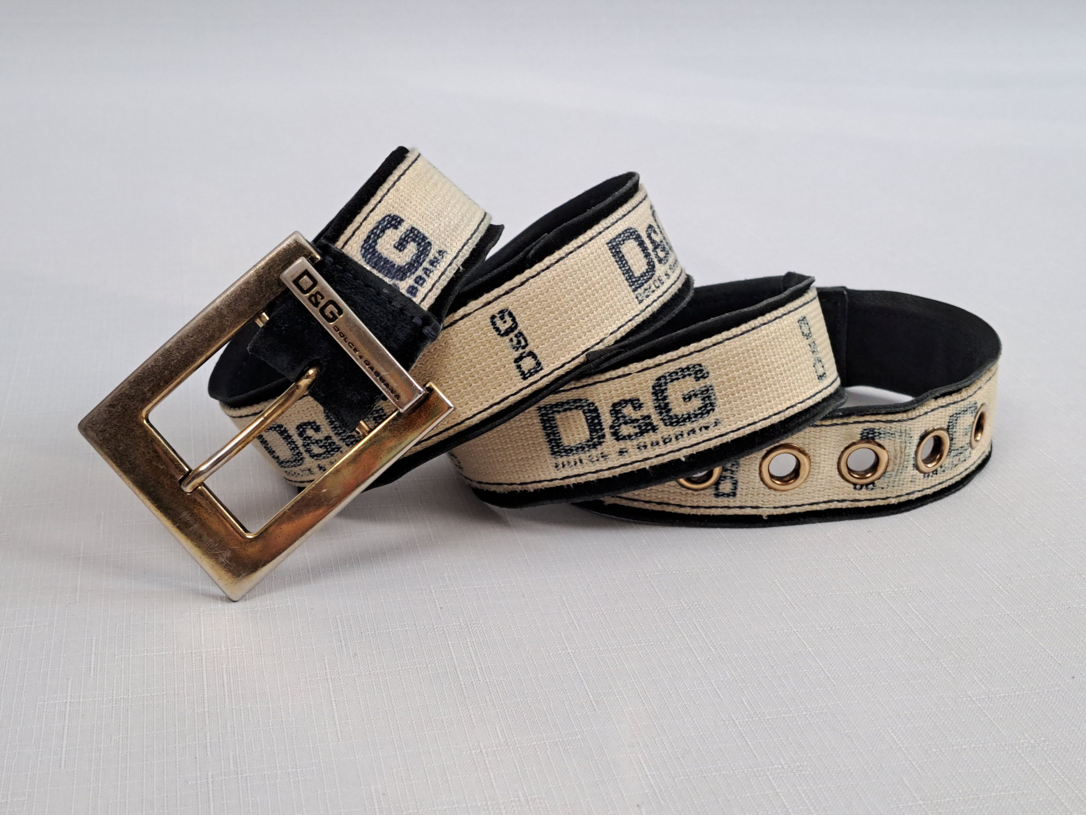 90’s vintage used DOLCE&amp;GABBANA ワイドゴムベルト Dolce & Gabbana × Vintage Vintage Y2K Dolce Gabanna Spell Logo
