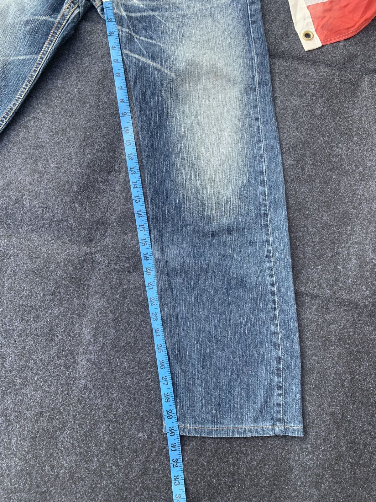 Le Grande Bleu (L.G.B.) Edwin Buffalo head & nice Lightning faded. Size US 32 / EU 48 - 6 Thumbnail
