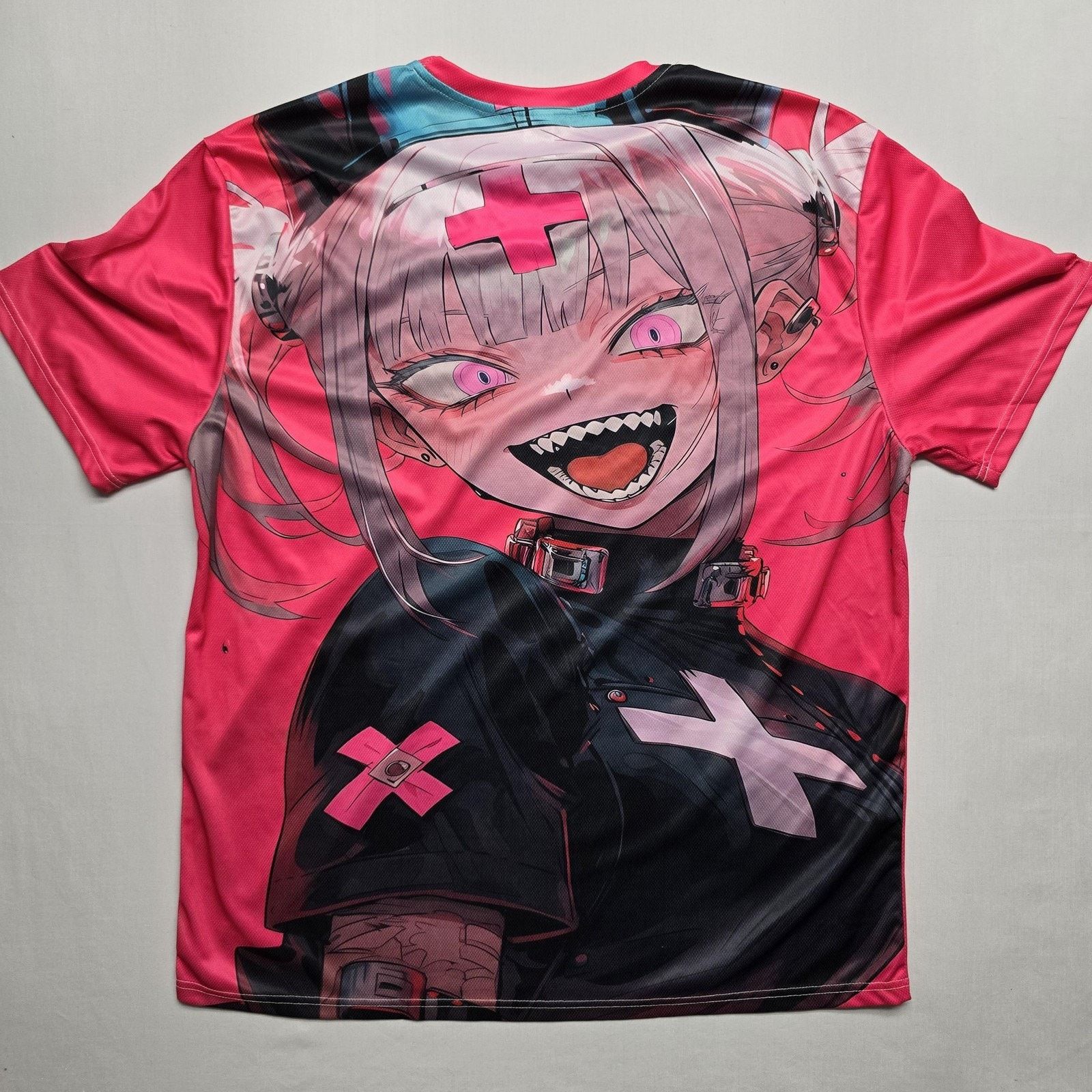 Other Anime Nurse Graphic 2XL Pink Black All Over Print Kawaii Tee Size US XXL / EU 58 / 5 - 7 Thumbnail