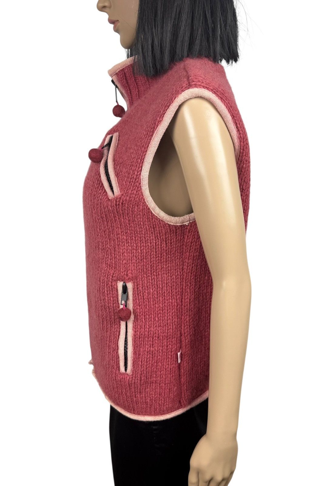 Other Pachamama Hand Knit Gilet Zip Vest Wool size S made in Nepal Size S / US 4 / IT 40 - 6 Thumbnail