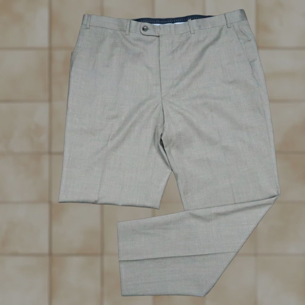 Peter Millar Peter Millar Wool Dress Pants Mens 40x31 Gray Flat Front Stretch Trousers Size US 40 / EU 56 - 1 Thumbnail