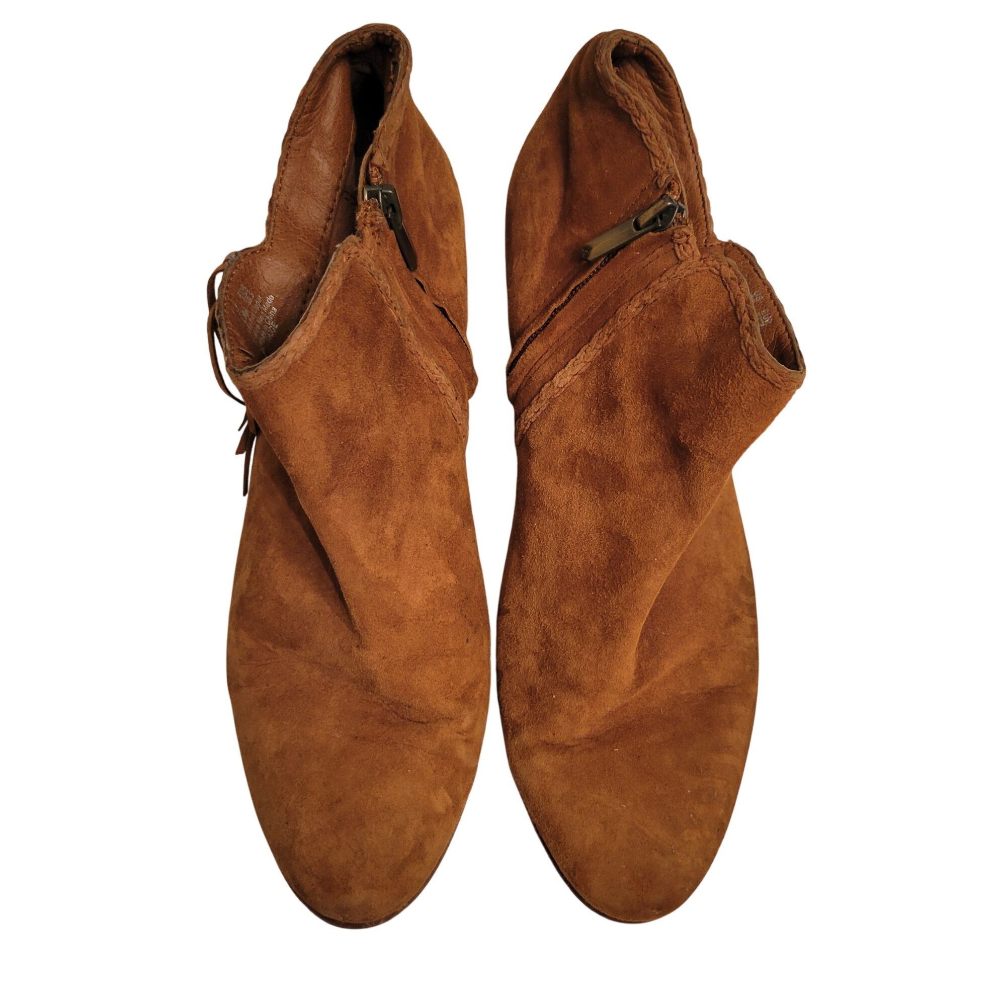 Sam Edelman Sam Edelman 8.5M Suede Leather Ankle Boots Fringe Western Bo Size US 8.5 / IT 38.5 - 2 Thumbnail