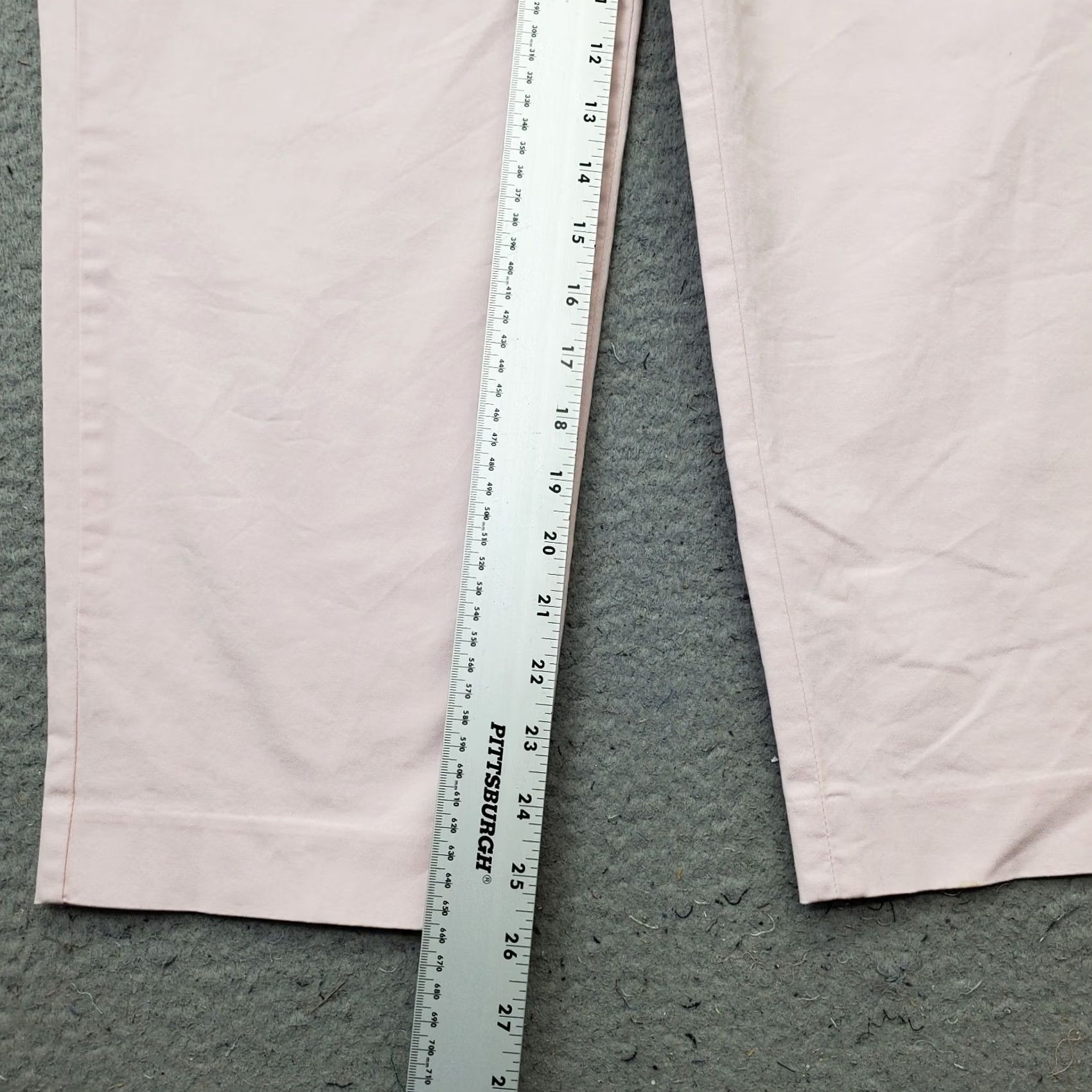 Express Express Ankle Pants Womens 12R Pink Pleated Stretch High Rise Straight Leg - Comfort & Style Size 34" / US 12 / IT 48 - 4 Thumbnail