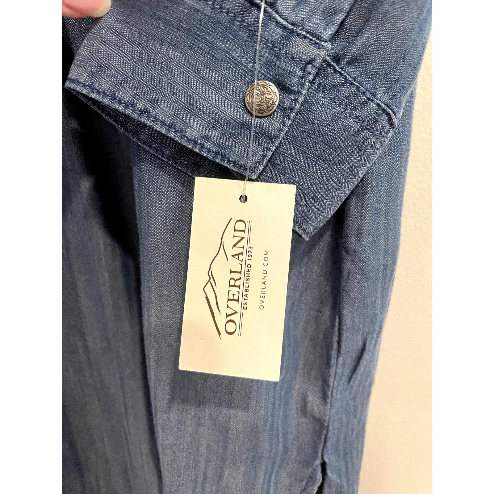 Overland Carley Indigo Tencel Embroidered Dress (S) in Blue, Women's — image 5 of 5
