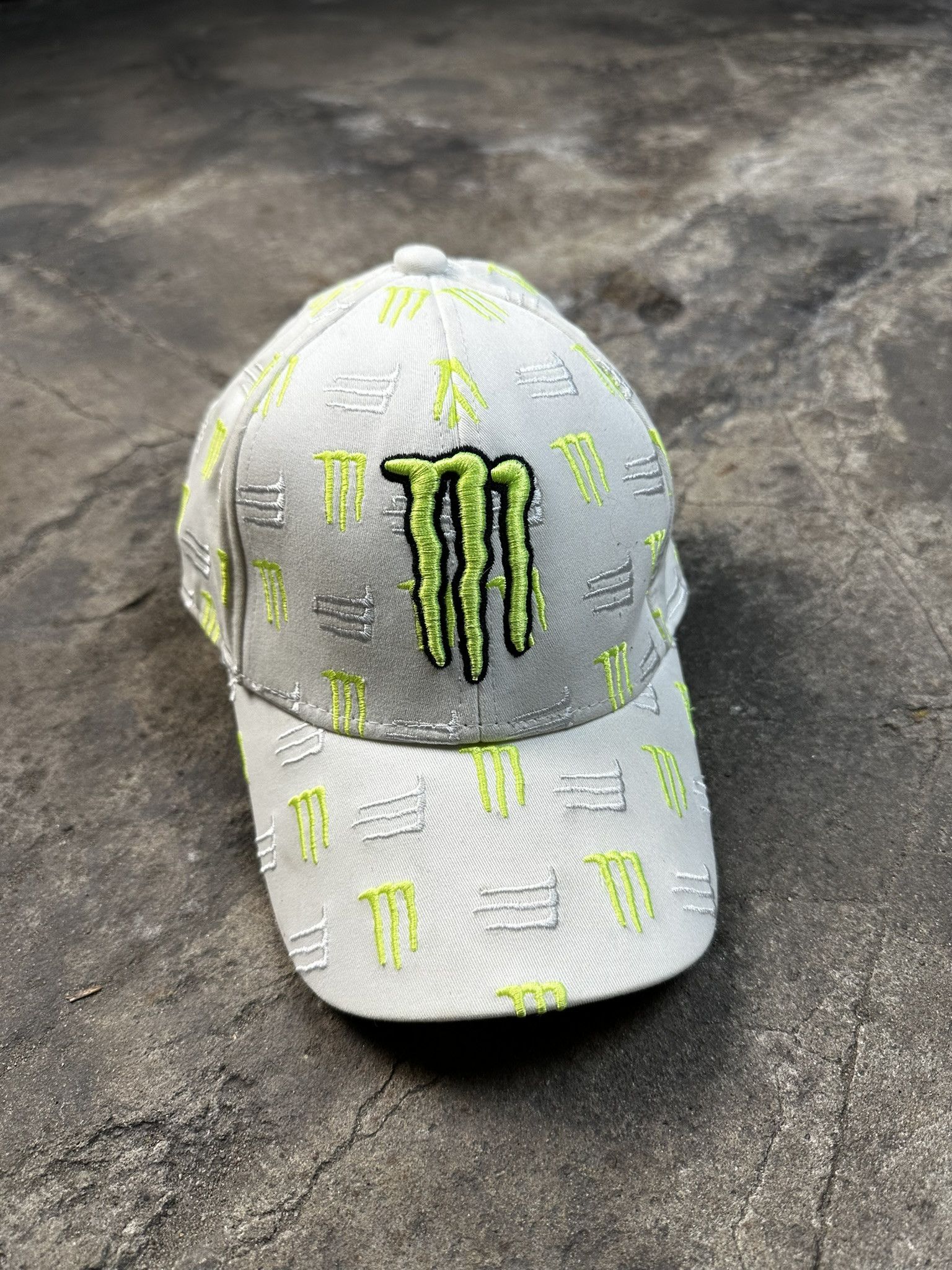 Vintage Vintage Y2k Monster Energy Logo Pattern Cap Size ONE SIZE - 2 Thumbnail
