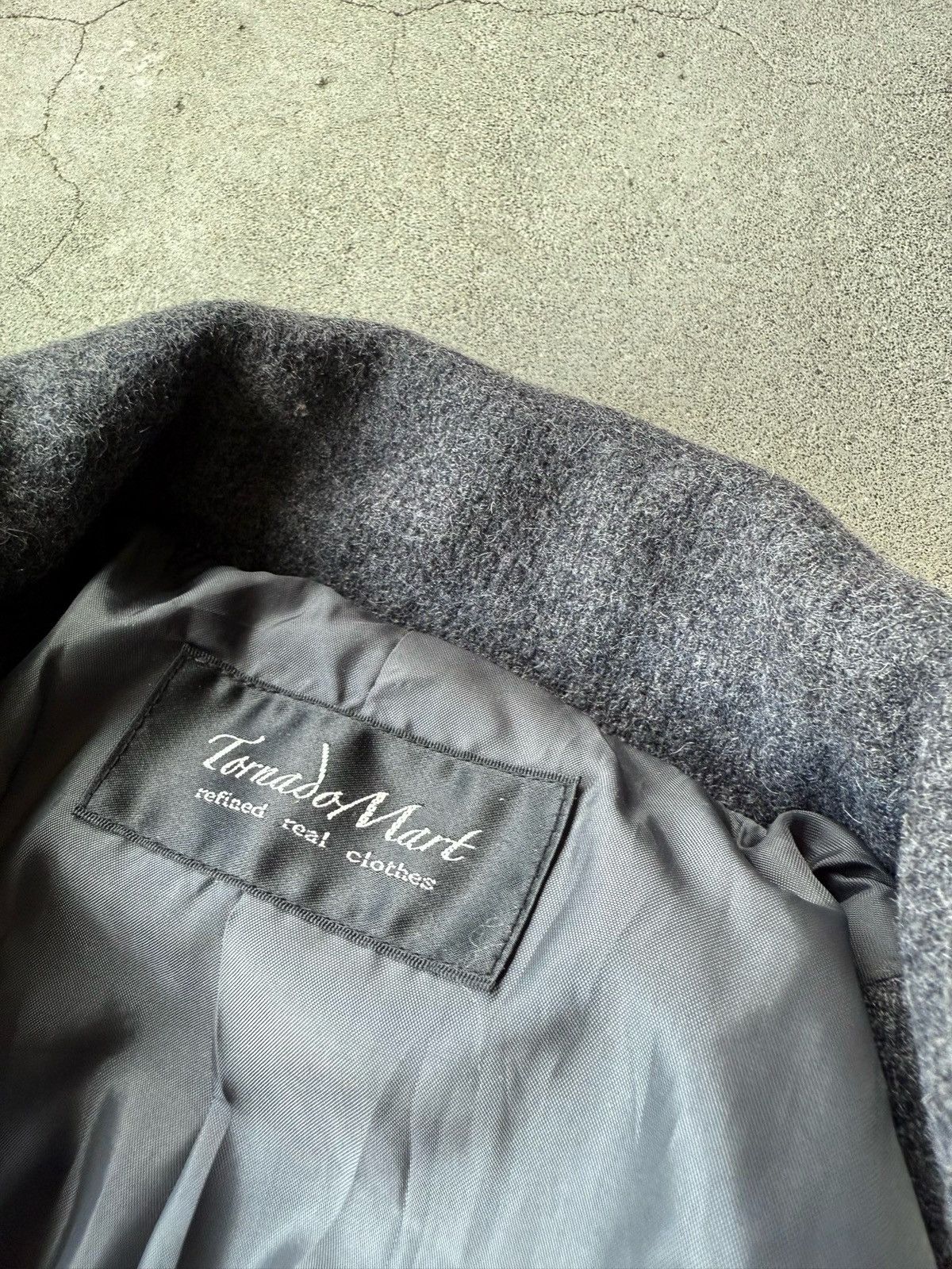 Tornado Mart Rare Japanese Label Y2K Tornado Mart Archive Gray Wool Coat Size US S / EU 44-46 / 1 - 9 Thumbnail