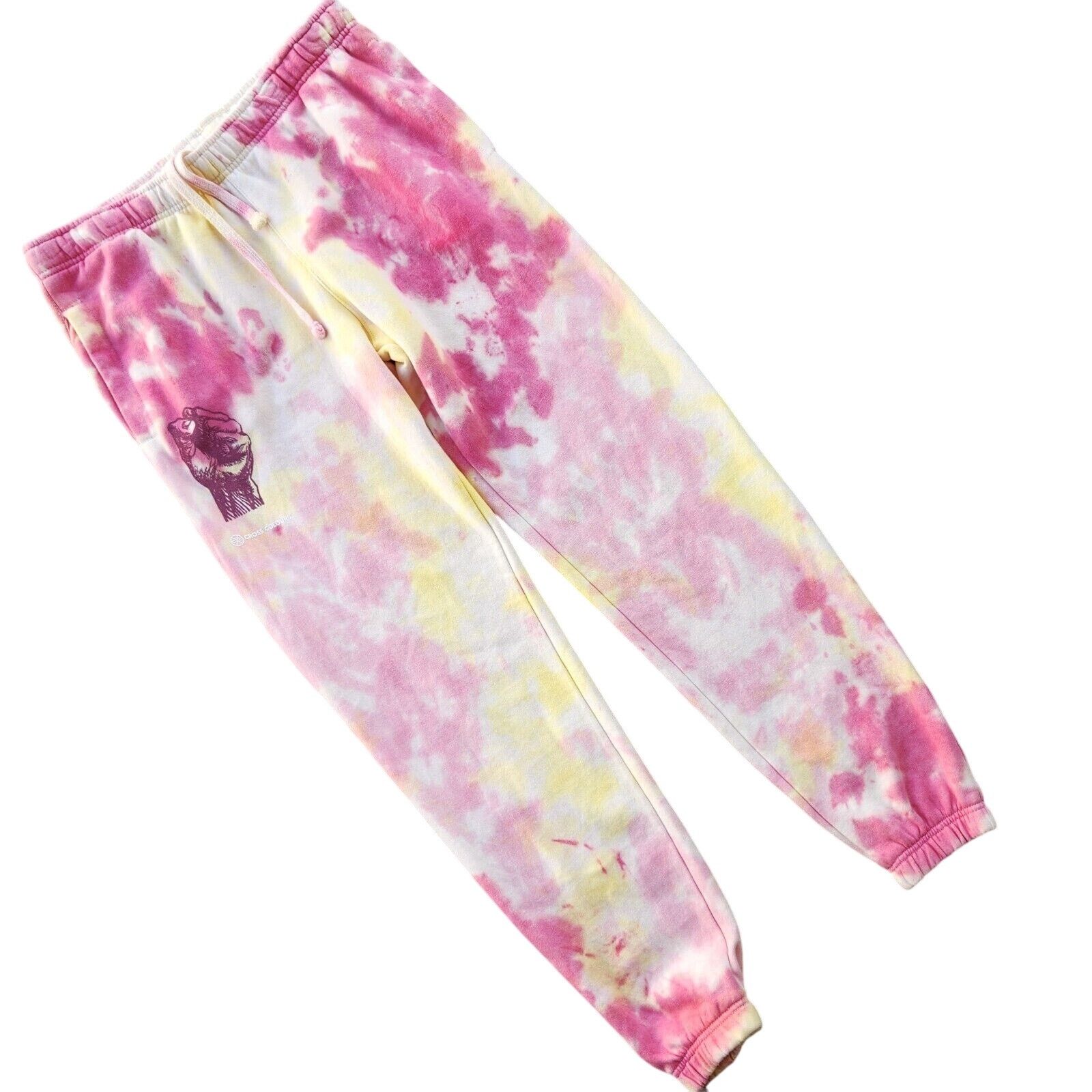 Cross Colours Cross Colours Women Pink Tie Dye Sporty Sweatpants Size L Size 33" - 2 Thumbnail