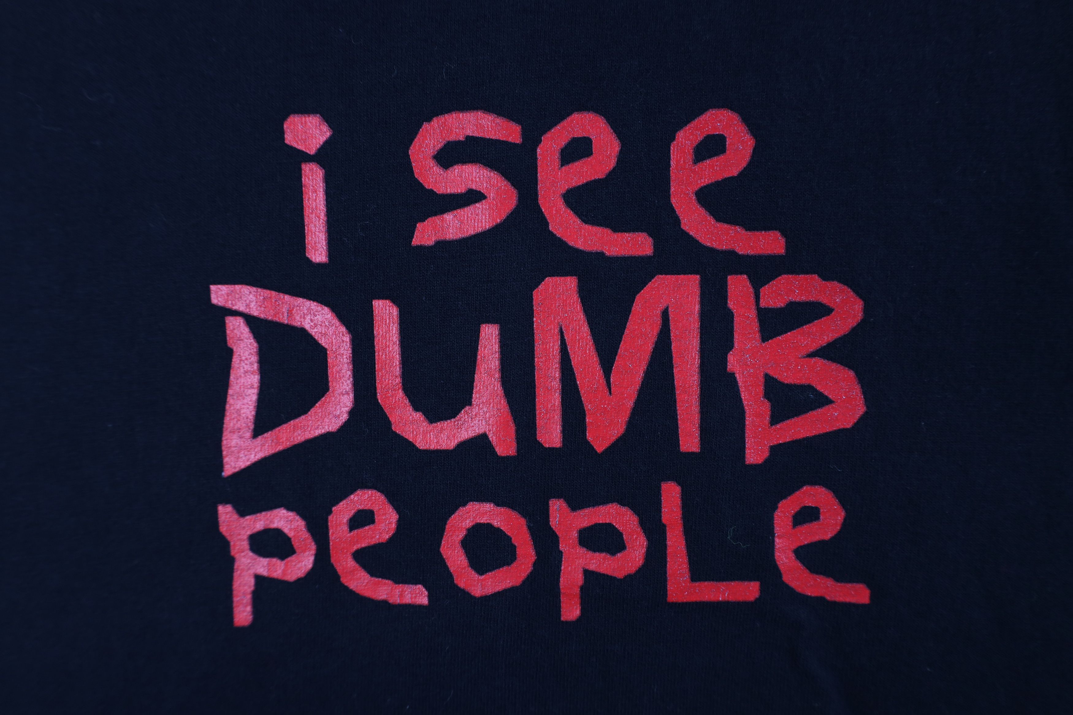 Vintage Vintage 90s Loser Skateboards Dumb People T-Shirt Black USA Size US XL / EU 56 / 4 - 4 Thumbnail