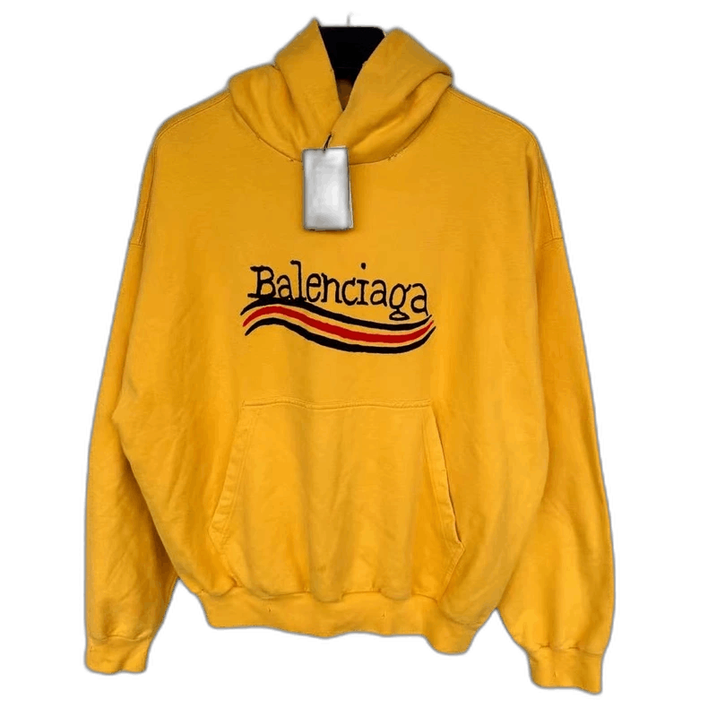 Balenciaga balenciaga yellow graffiti logo hoodie Size US M / EU 48-50 / 2 - 1 Thumbnail