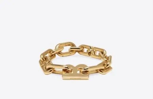 Balenciaga o1bcso1str1024 Size: 60 / B Chain Ring in Gold Size ONE SIZE - 3 Thumbnail
