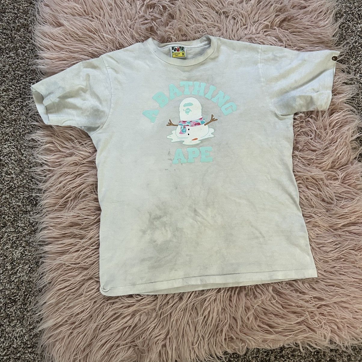 Bape Rare Bape Store Miami Snowman APE tee Size US M / EU 48-50 / 2 - 1 Thumbnail