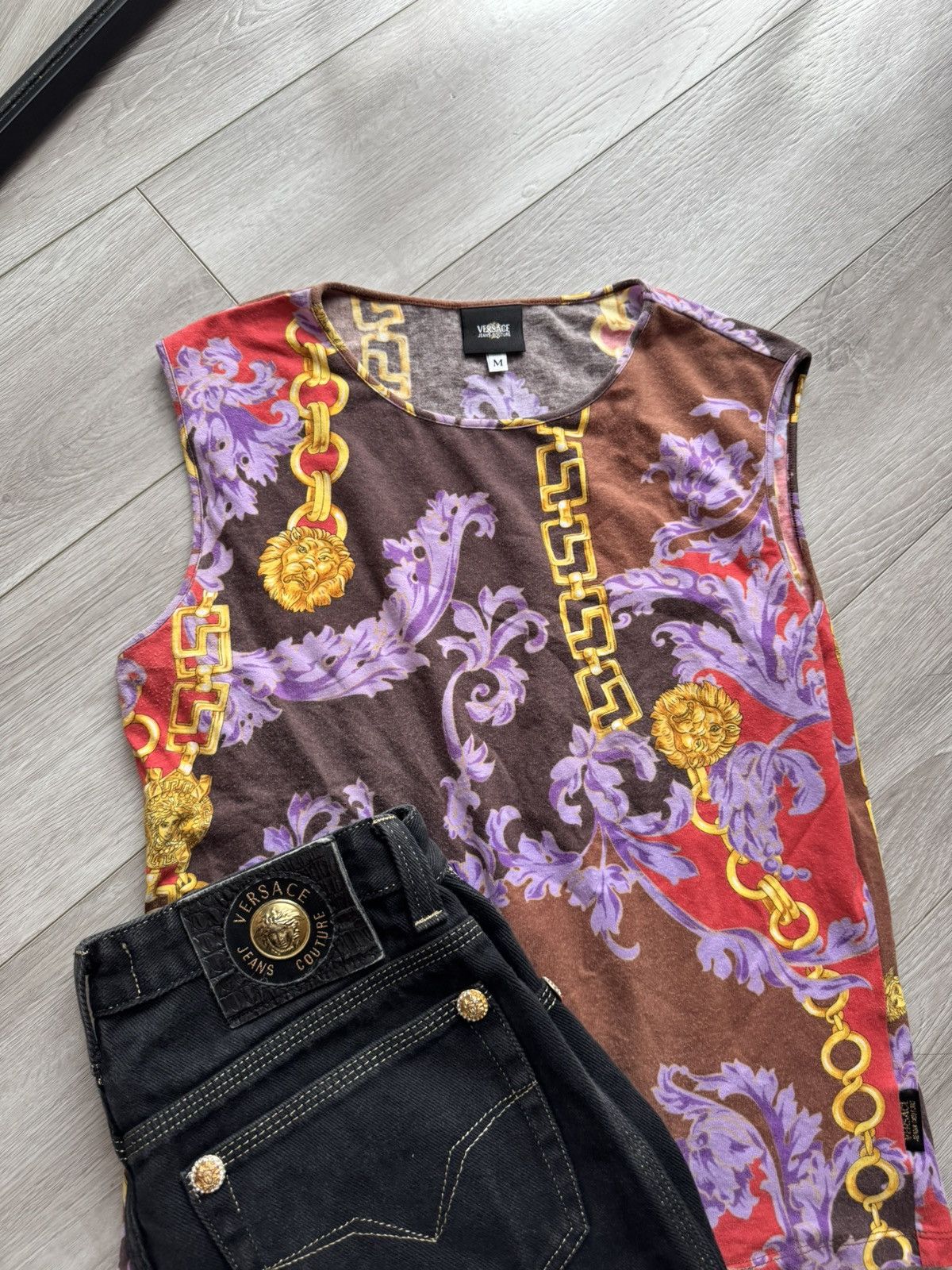 Versace Jeans Couture 90s Vintage Versace Jeans Medusa Logo Size 32" / US 10 / IT 46 - 14 Thumbnail