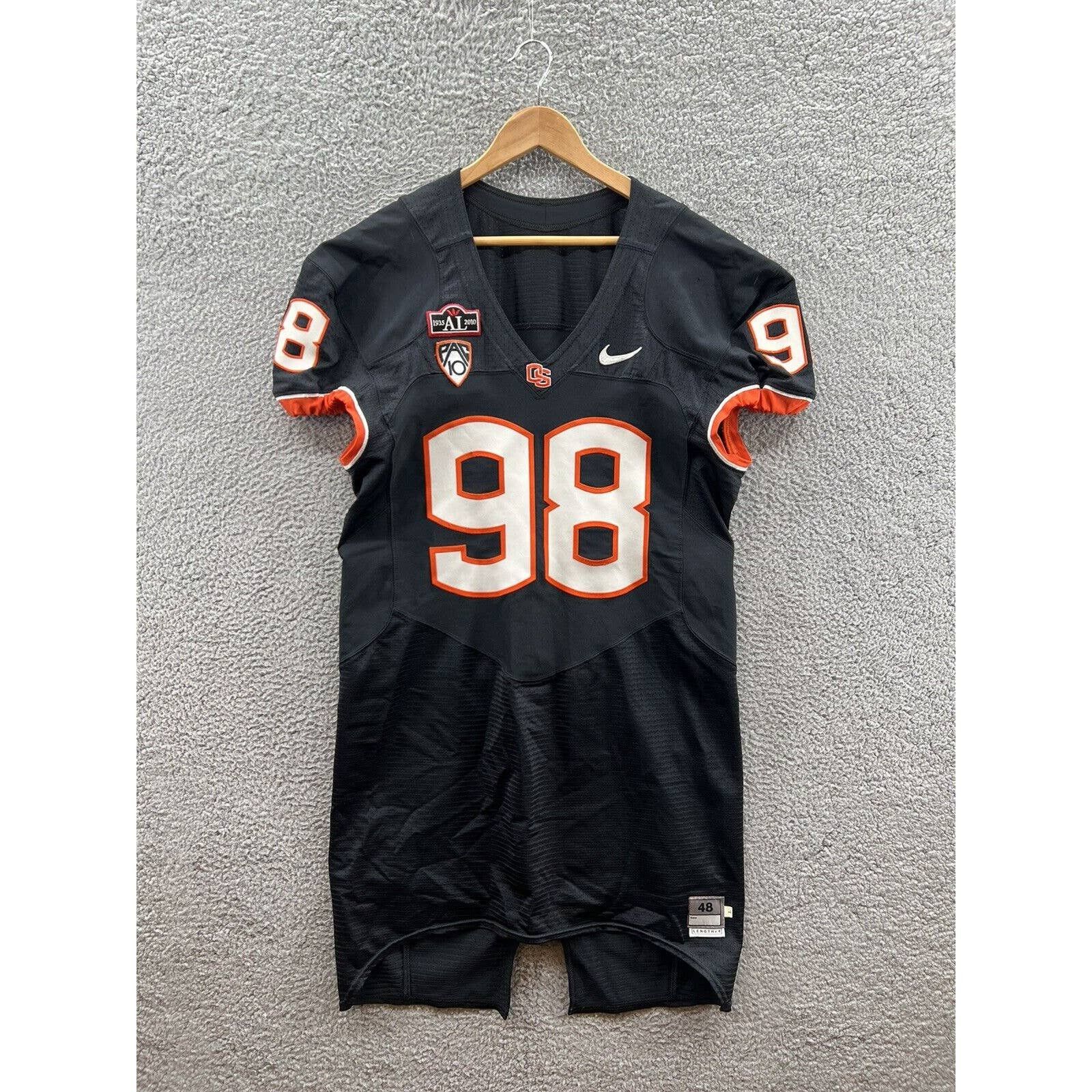 image of Nike Oregon State Beavers 98 Player Issued Football Jersey in Black, Men's (Size XL)