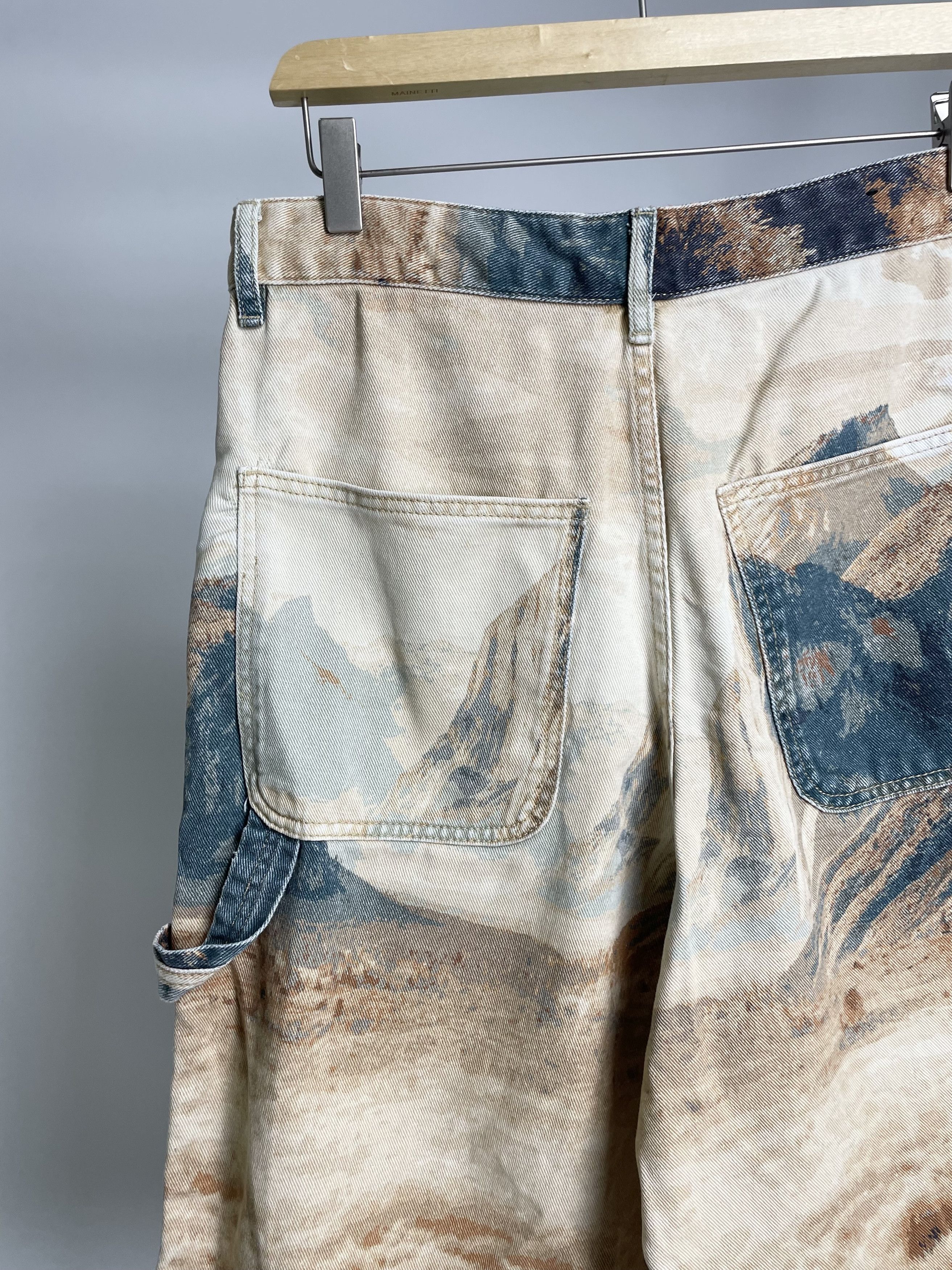Represent Clo. Zara x Two Jeys 2 Cowboy Western Carpenter Denim Shorts Size US 30 / EU 46 - 15 Thumbnail