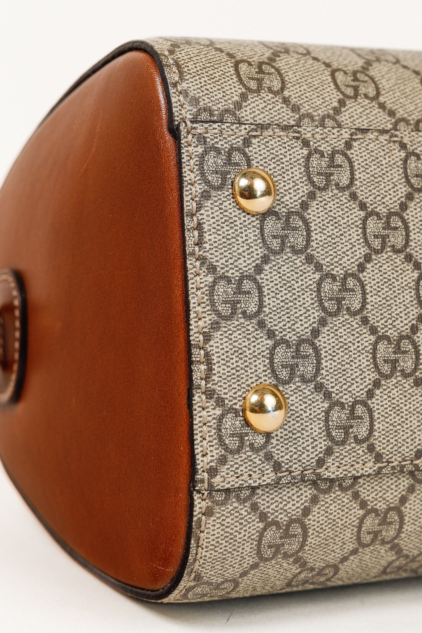 Gucci Gucci Beige & Ebony GG Supreme Canvas Top Handle Bag Size ONE SIZE - 6 Thumbnail