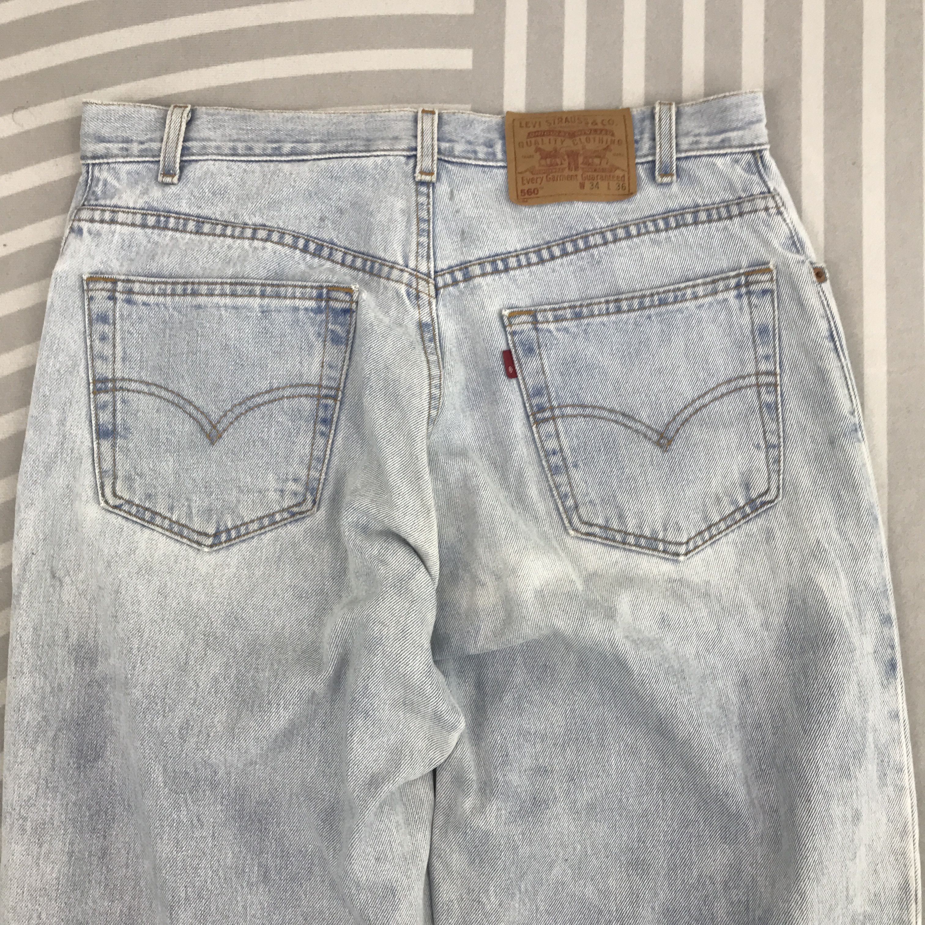 Levi's × Vintage Vintage Levi's Baggy Denim Distressed jeans pants Size US 33 - 5 Thumbnail
