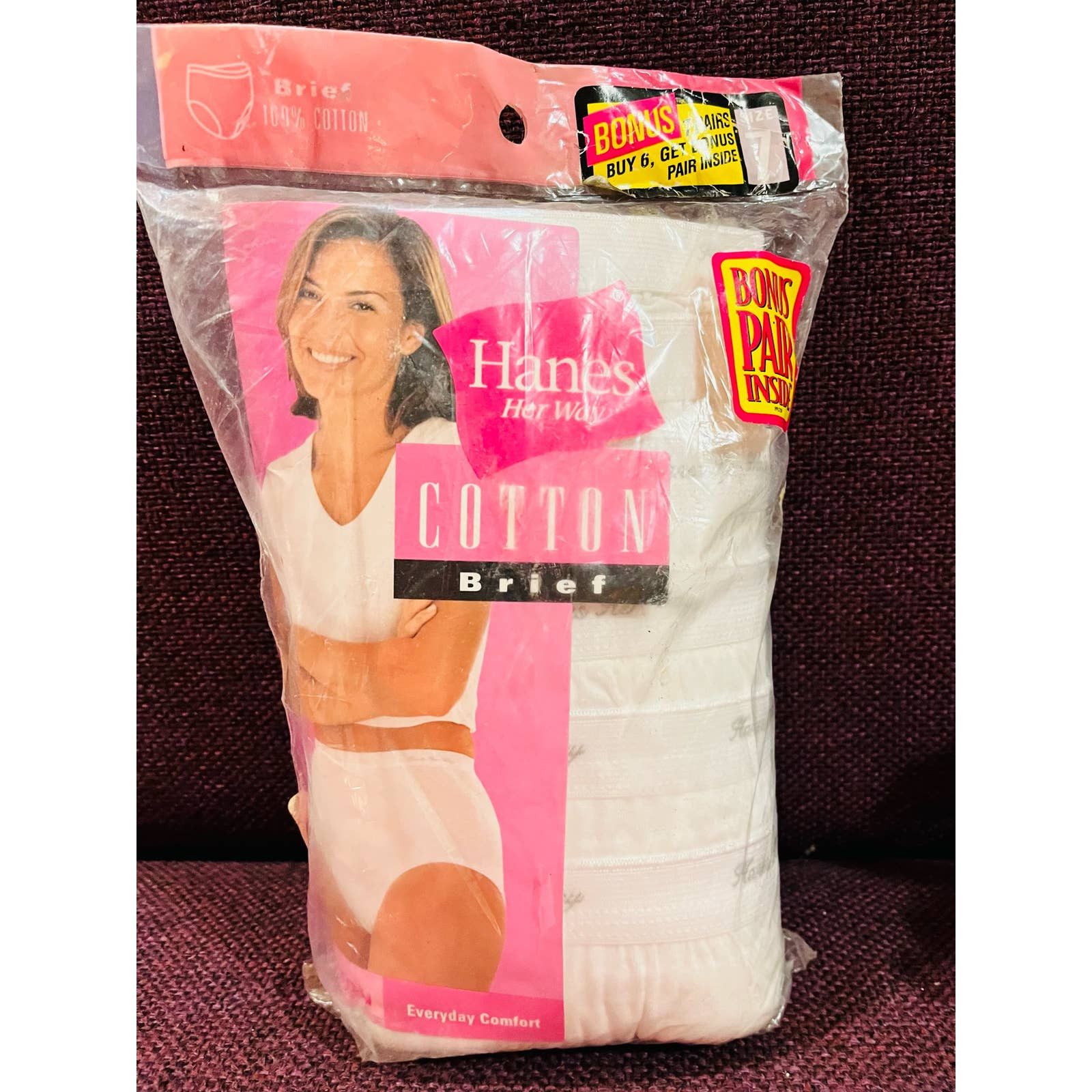 Vintage Hanes her way cotton briefs size 7