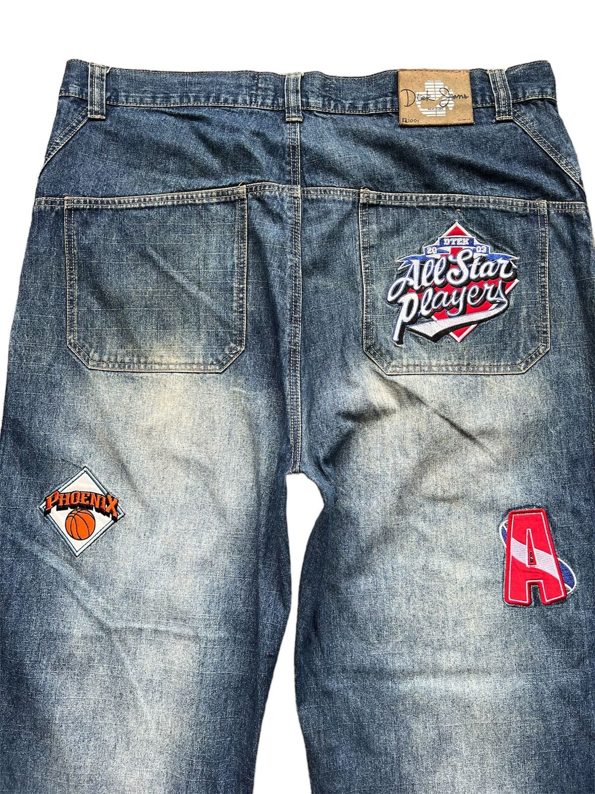 NBA 🔥Steals🔥 Vtg Y2K Dtek Jeans Hip Hop Baggy Style W42 x L32 Size US 42 / EU 58 - 5 Thumbnail