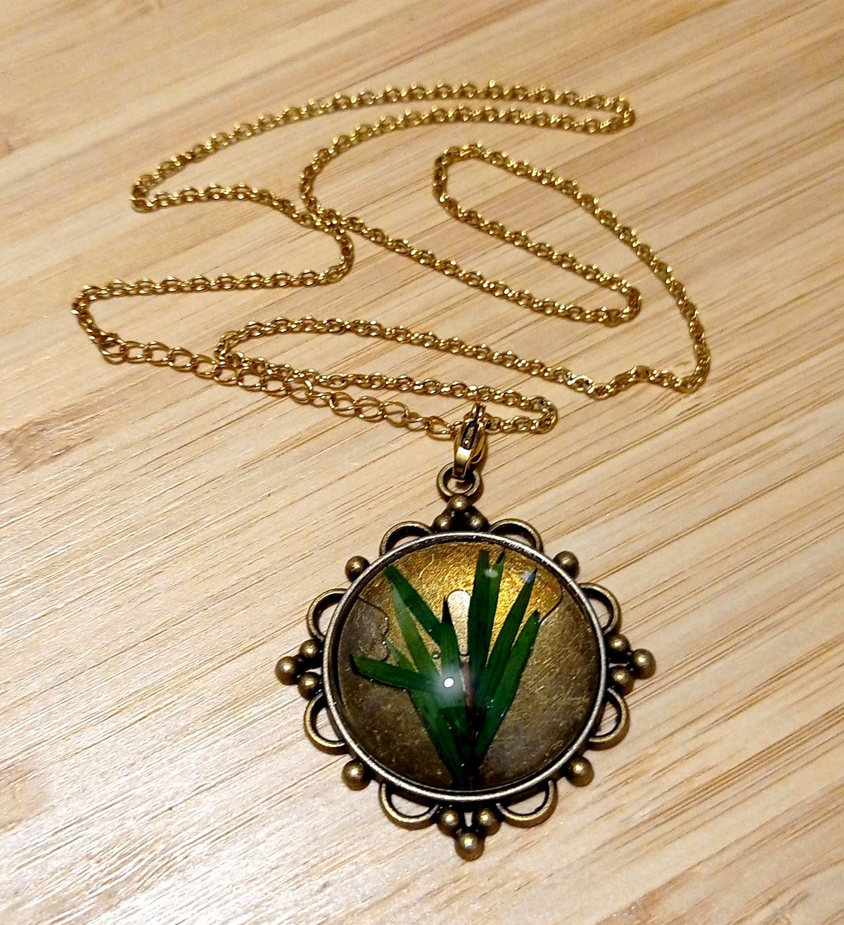 Hysteric Glamour × Vintage Stunning Long Leaves Natural Plant Gold Necklace Unique Size ONE SIZE - 6 Thumbnail