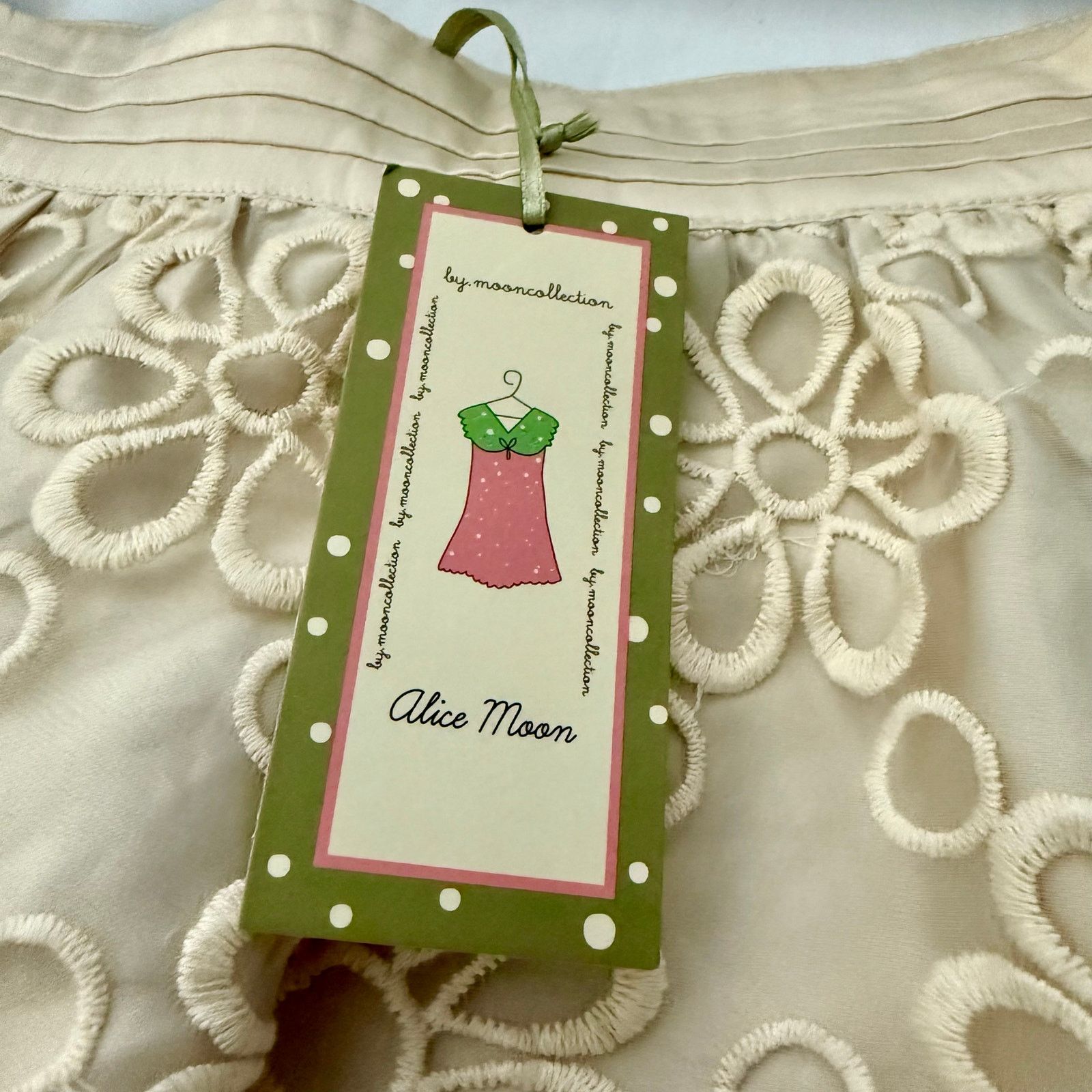 Other Alice Moon Collection Mini Skirt Small Beige Embroidered Size 25" / US 0 / IT 36 - 4 Thumbnail