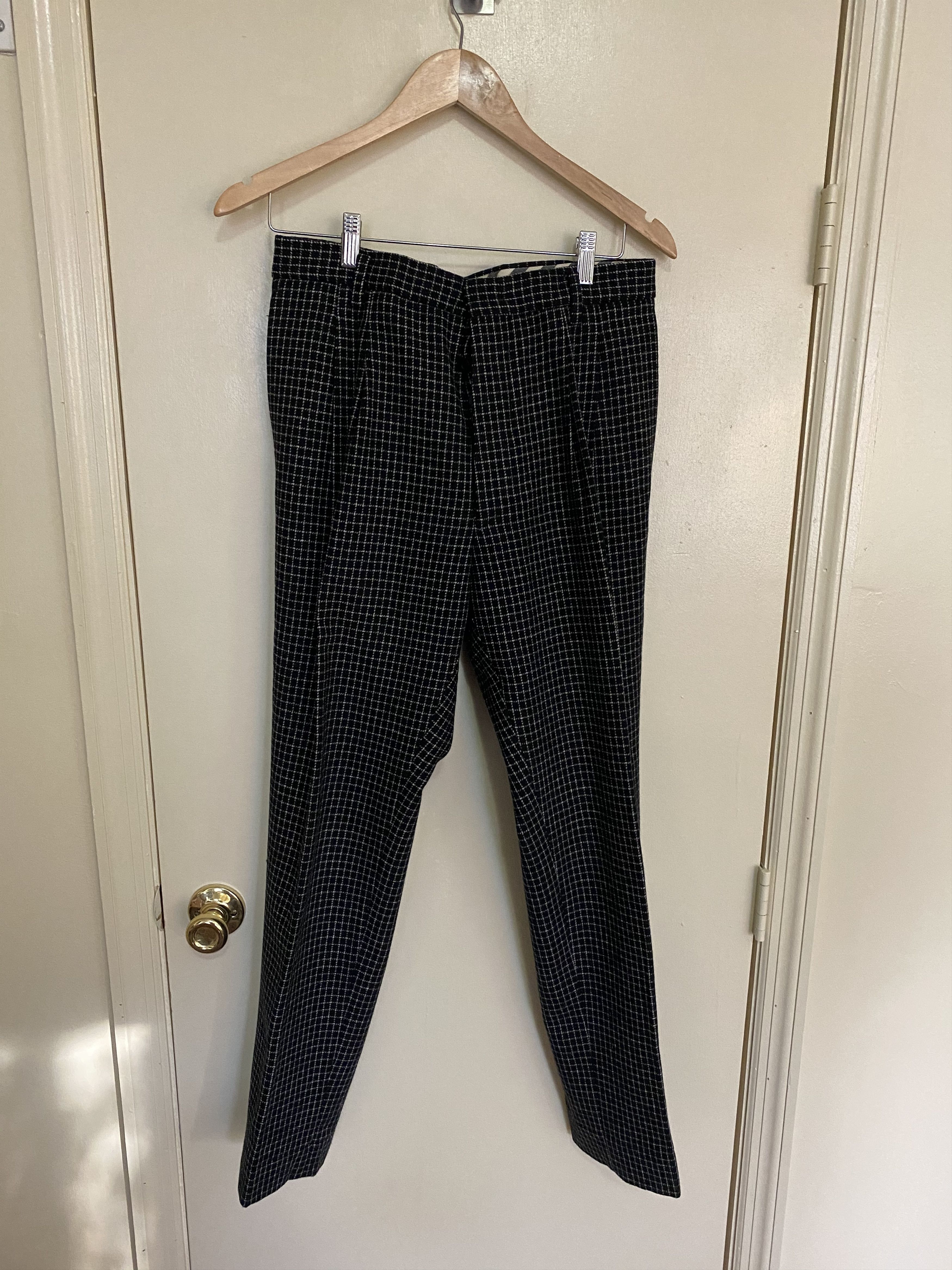 Bean Pole Window Check Wool Pants | Grailed