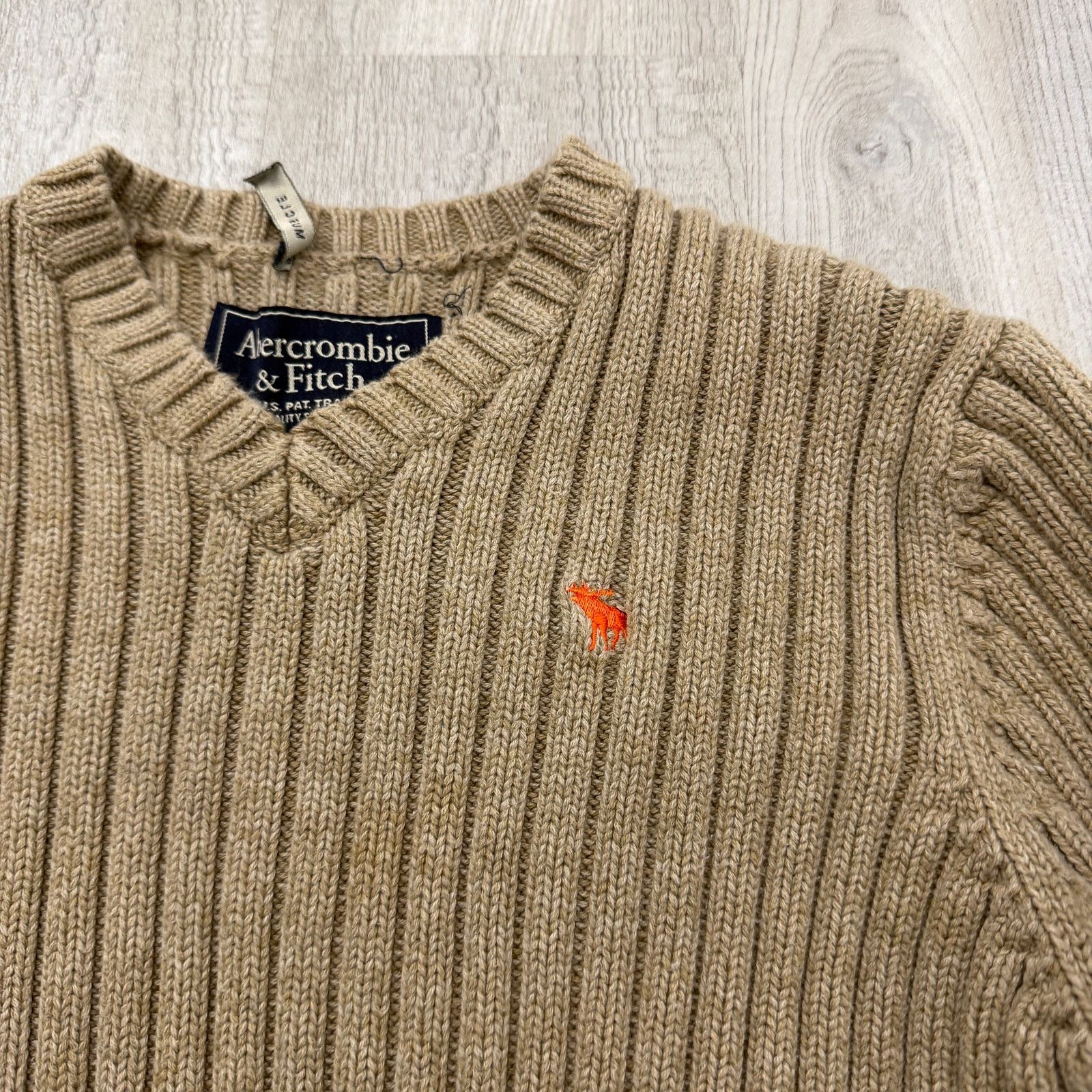 Abercrombie & Fitch Vintage Abercrombie & Fitch Muscle Sweater Men’s Large Tan Size US L / EU 52-54 / 3 - 3 Thumbnail